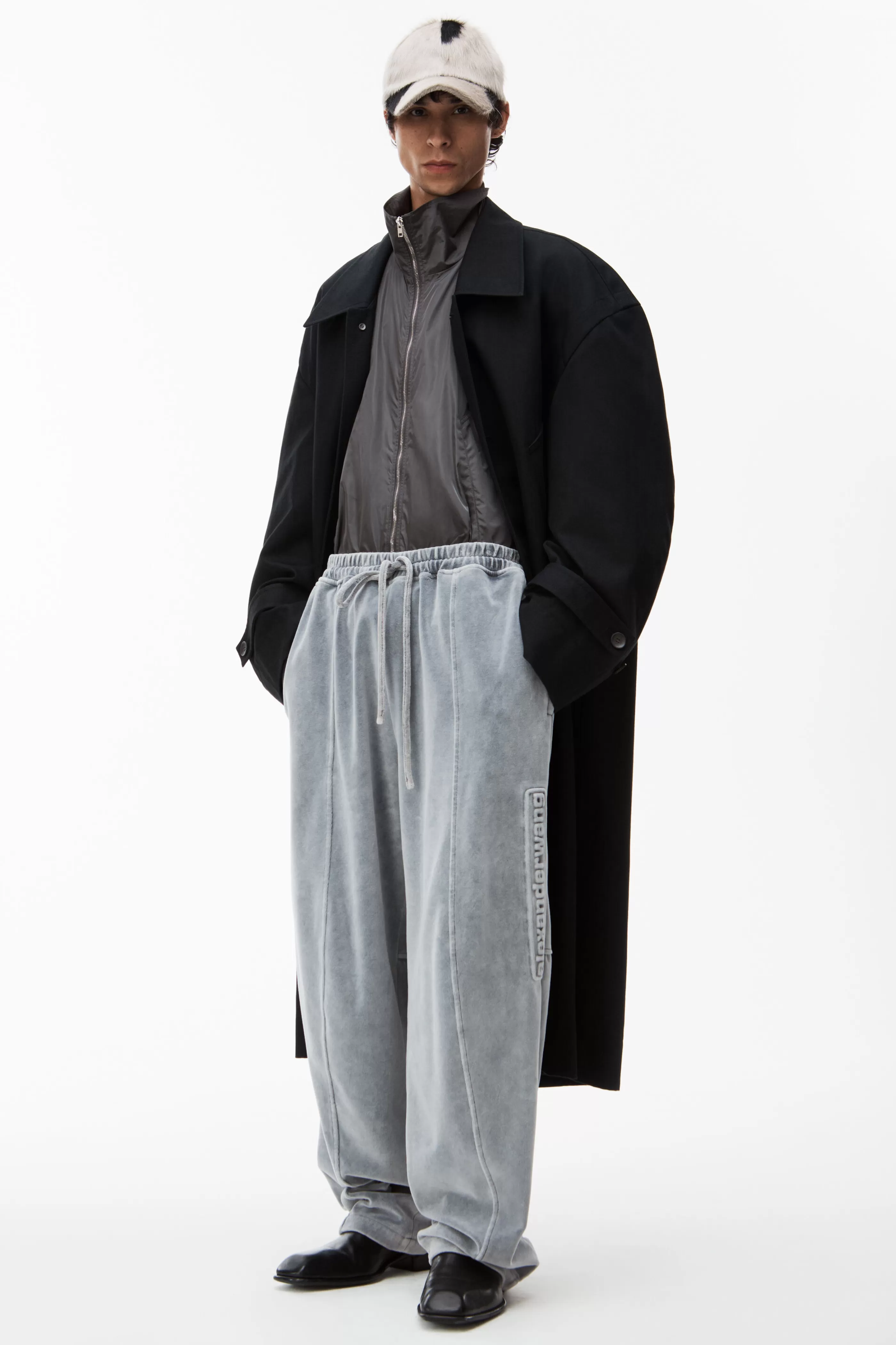 Alexander Wang Alexanderwang Logo Track Pant In Velour