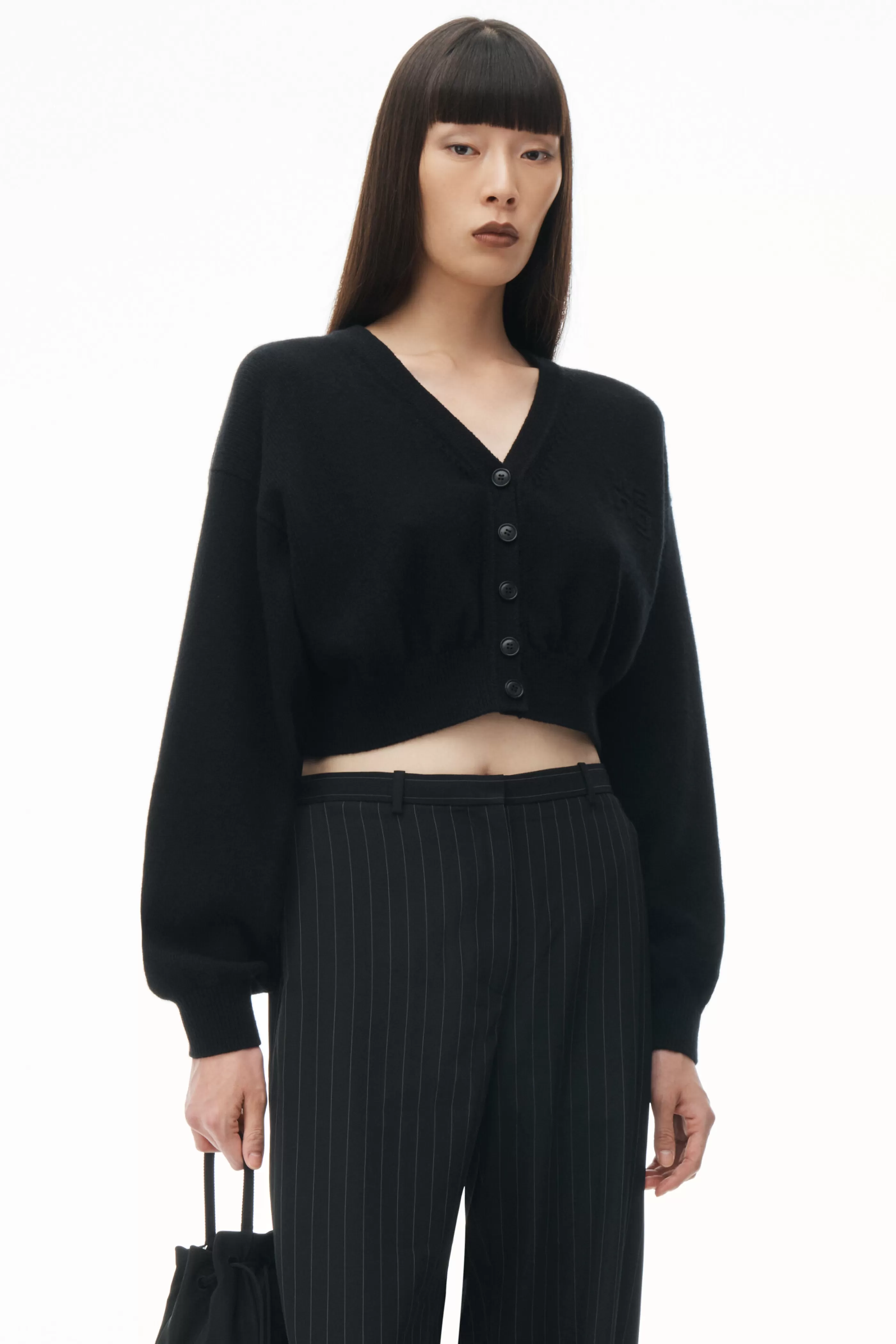 Women Alexander Wang Alexanderwang Long Sleeve Cardigan With V Neck