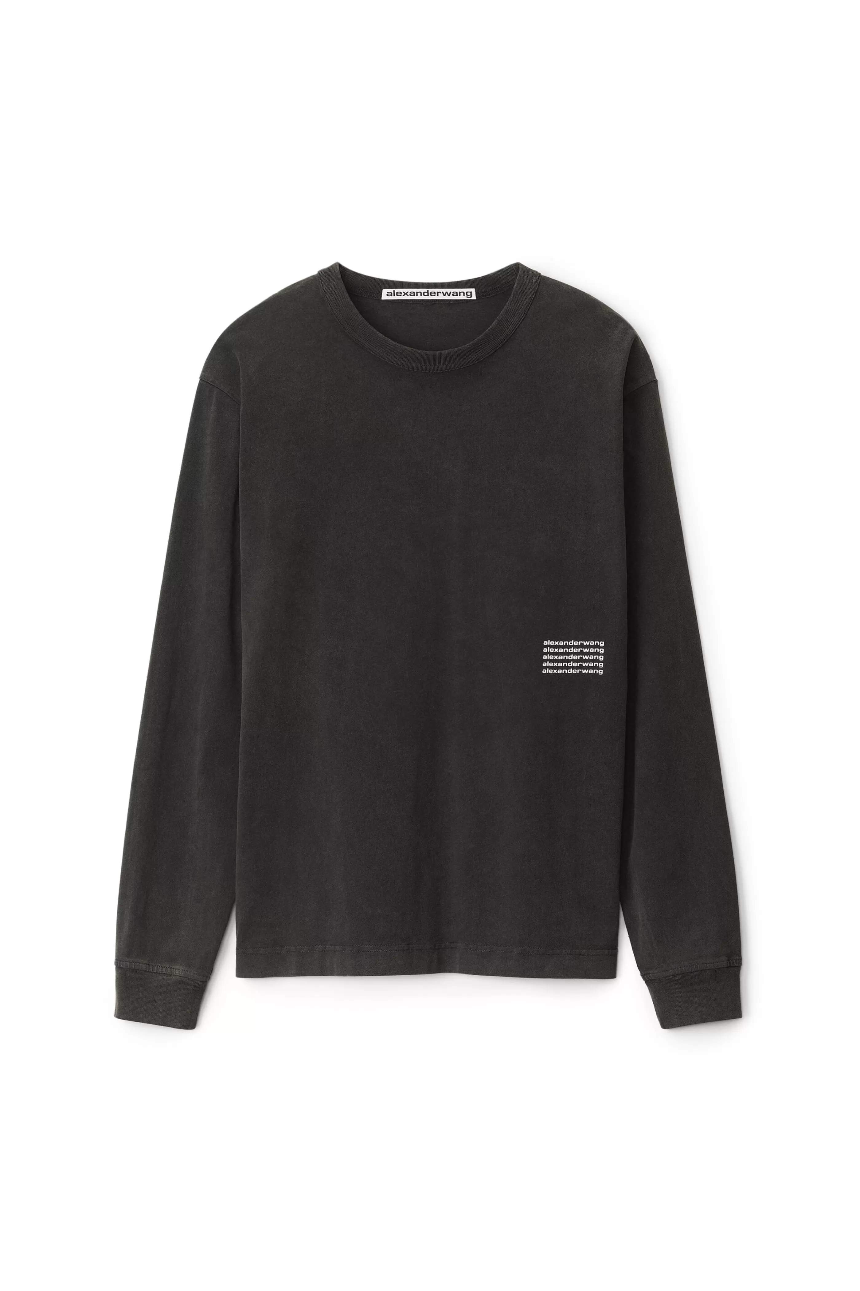 Women Alexander Wang Alexanderwang LONG-SLEEVE TEE IN ACID WASH JERSEY