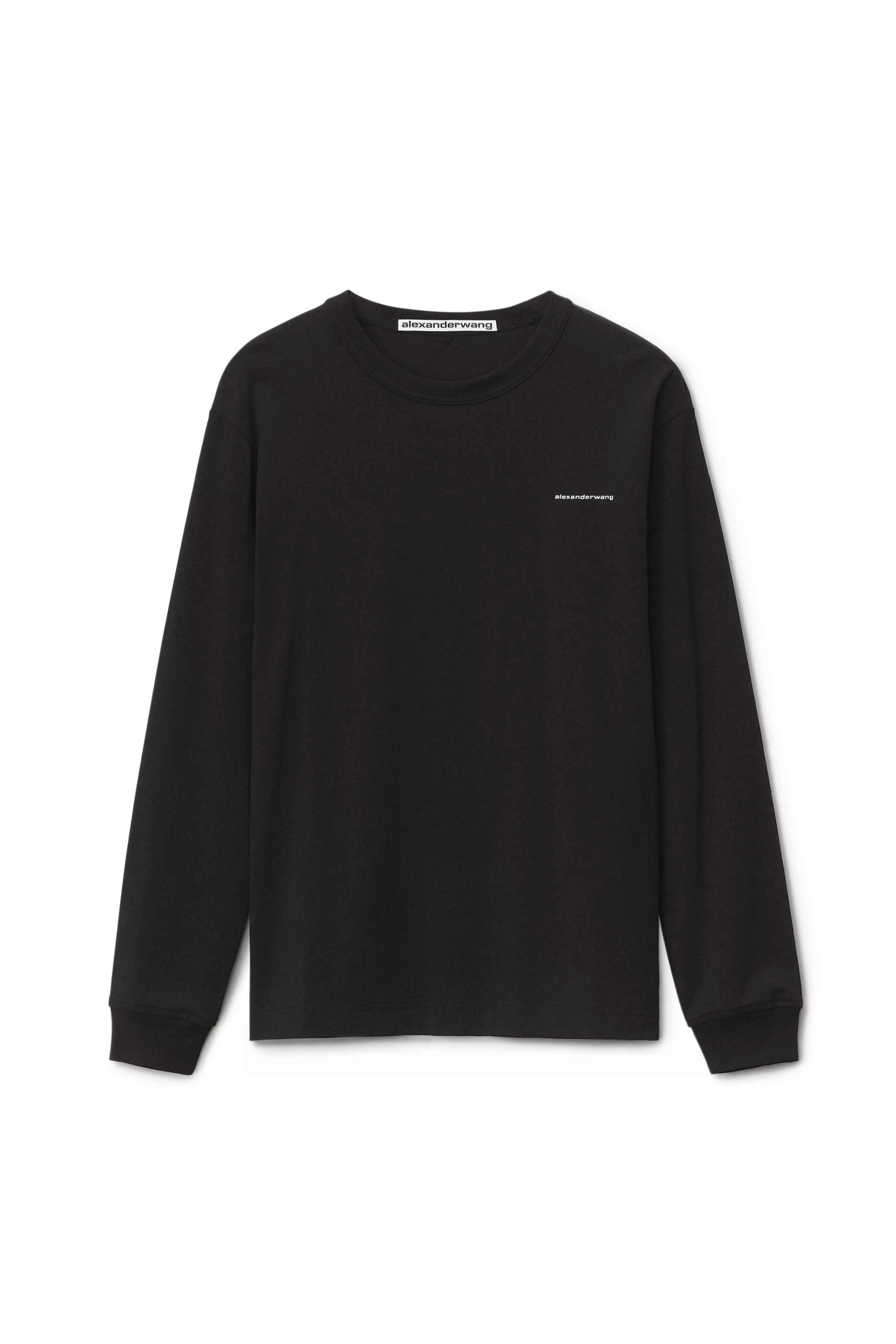 Women Alexander Wang Alexanderwang LONG-SLEEVE TEE IN HIGH TWIST JERSEY