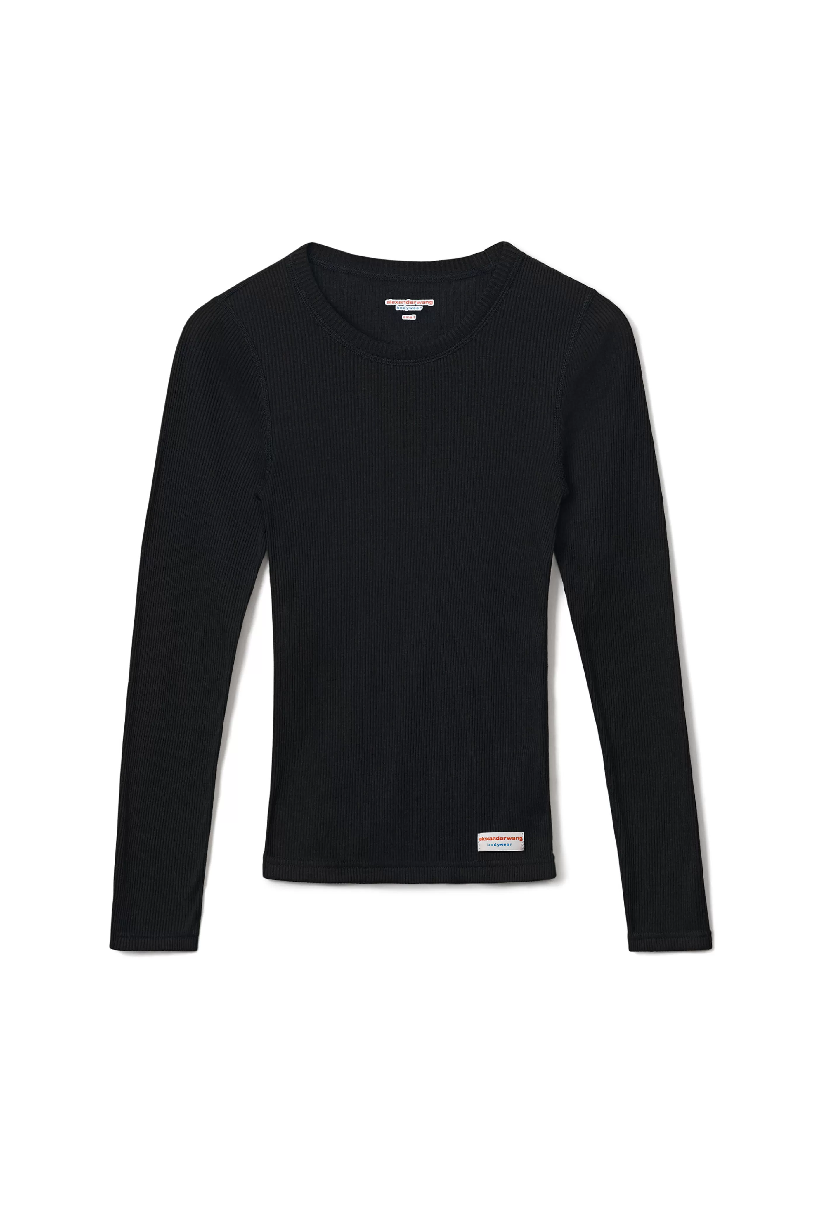 Alexander Wang Alexanderwang Long-Sleeve Tee In Ribbed Cotton Jersey