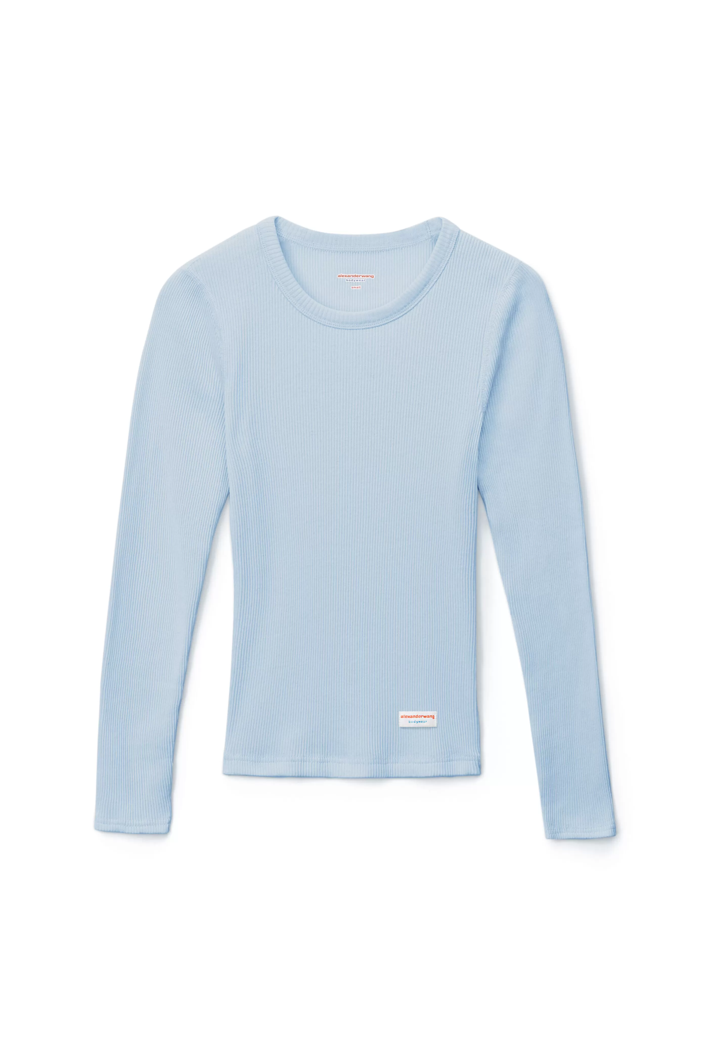 Alexander Wang Alexanderwang Long-Sleeve Tee In Ribbed Cotton Jersey