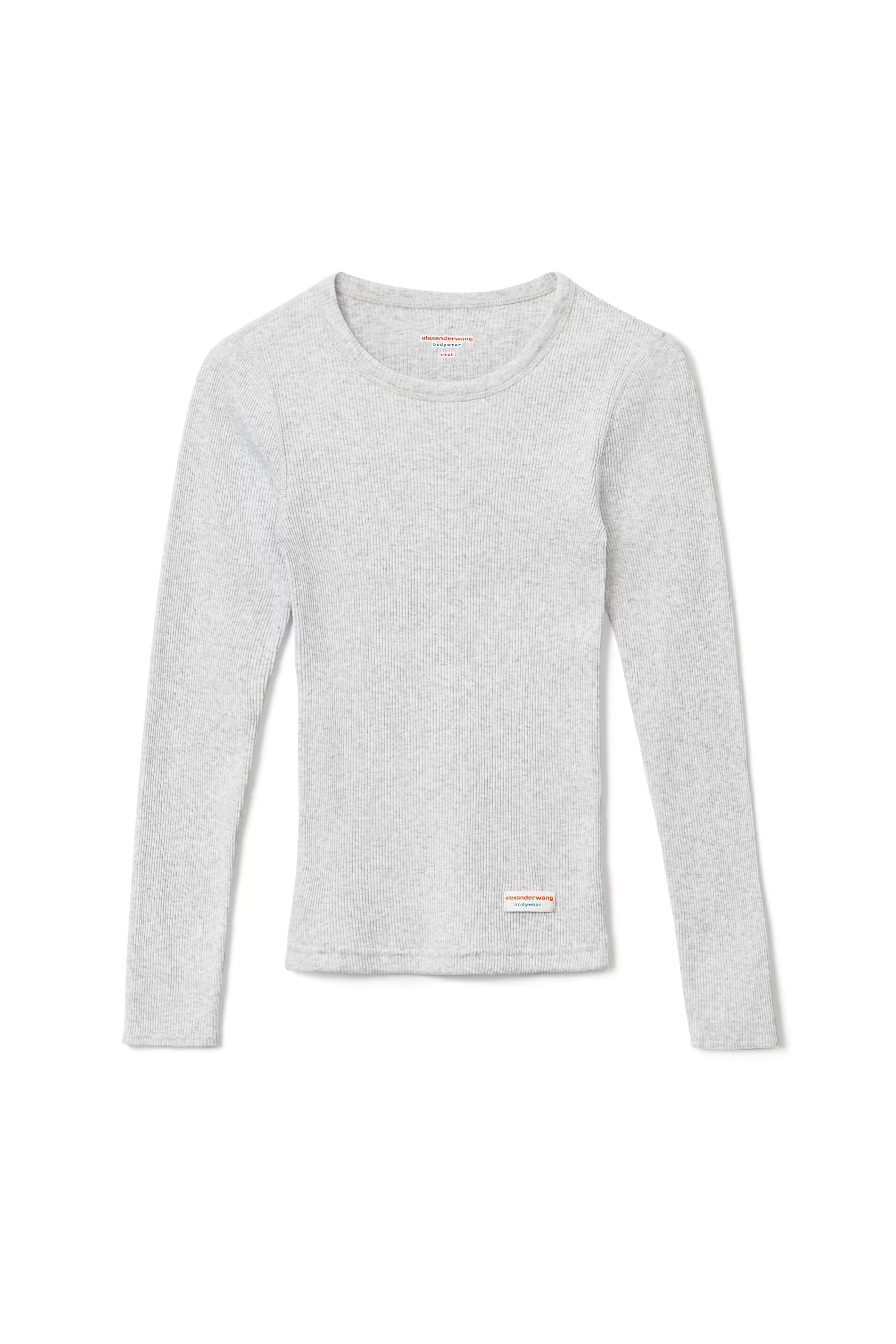 Alexander Wang Alexanderwang Long-Sleeve Tee In Ribbed Cotton Jersey