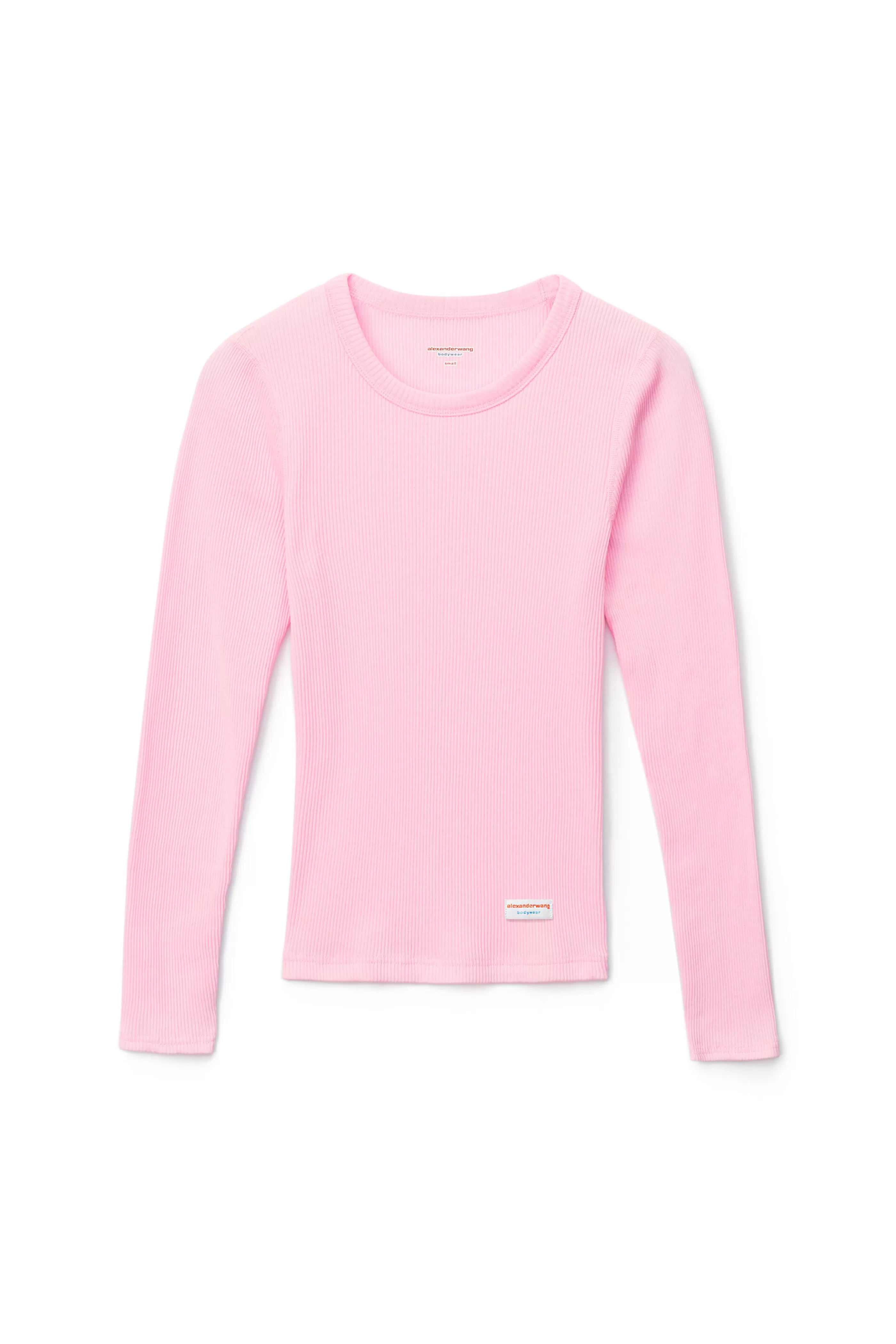 Alexander Wang Alexanderwang Long-Sleeve Tee In Ribbed Cotton Jersey