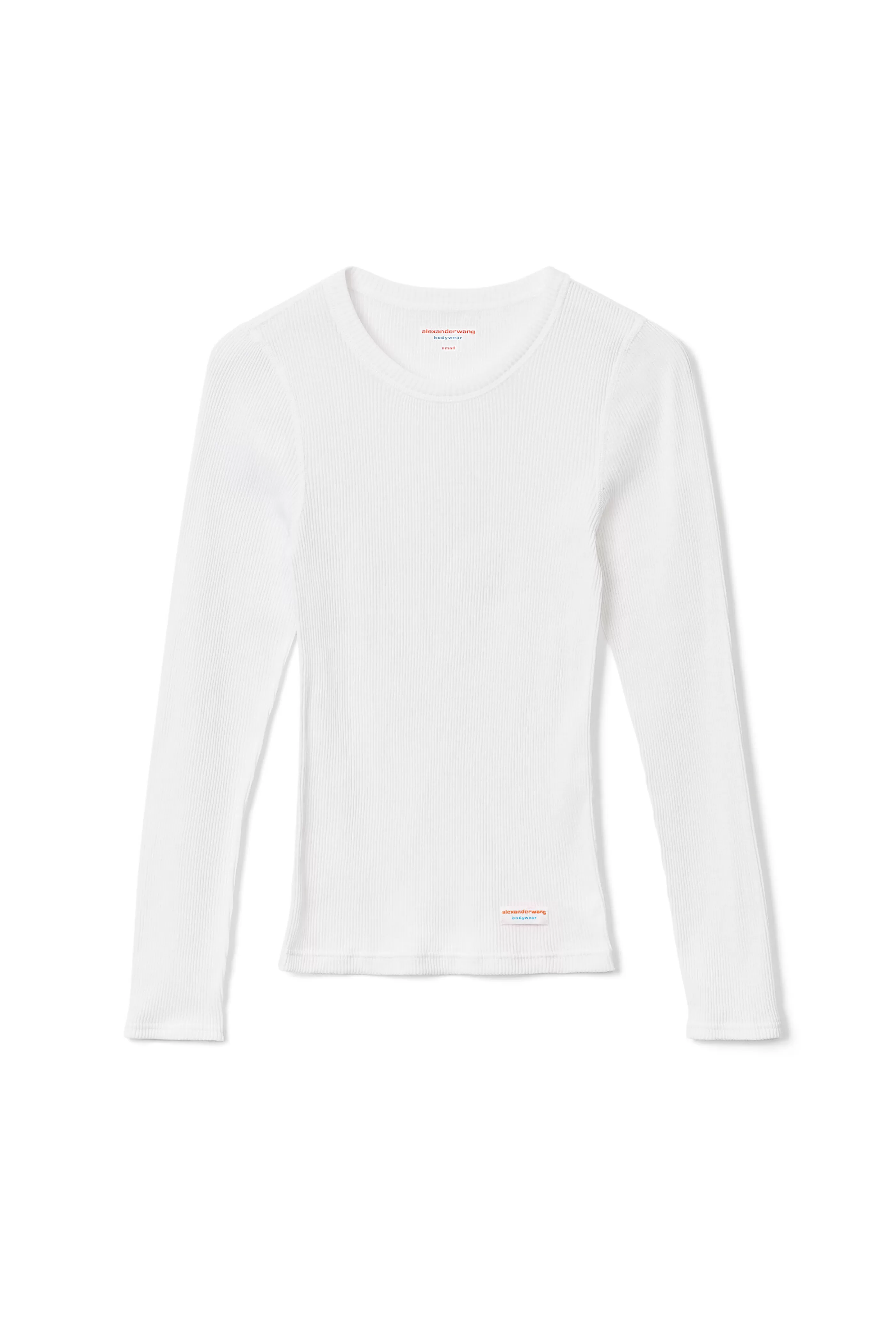 Alexander Wang Alexanderwang Long-Sleeve Tee In Ribbed Cotton Jersey