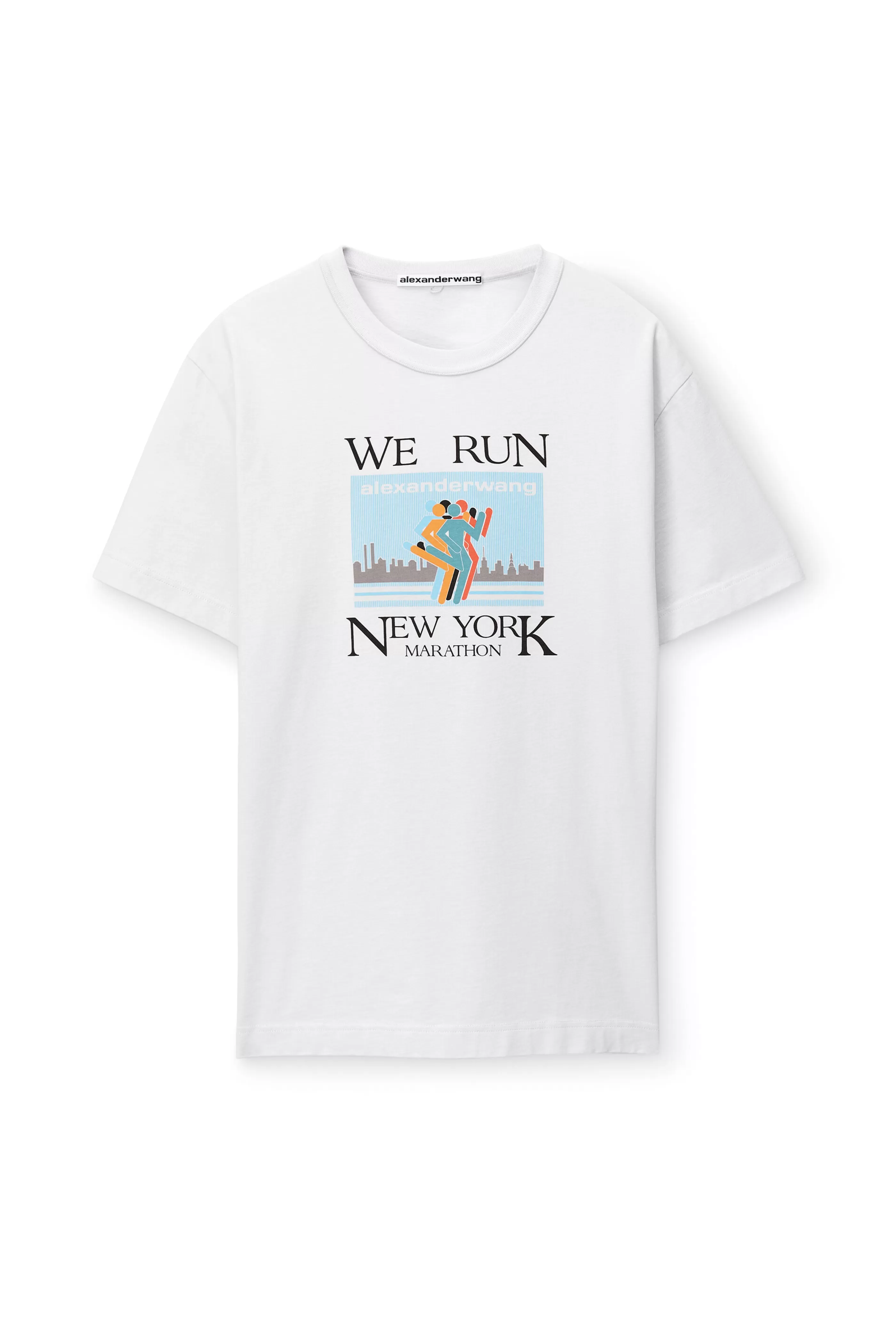 Women Alexander Wang Alexanderwang Marathon Tee In Compact Jersey