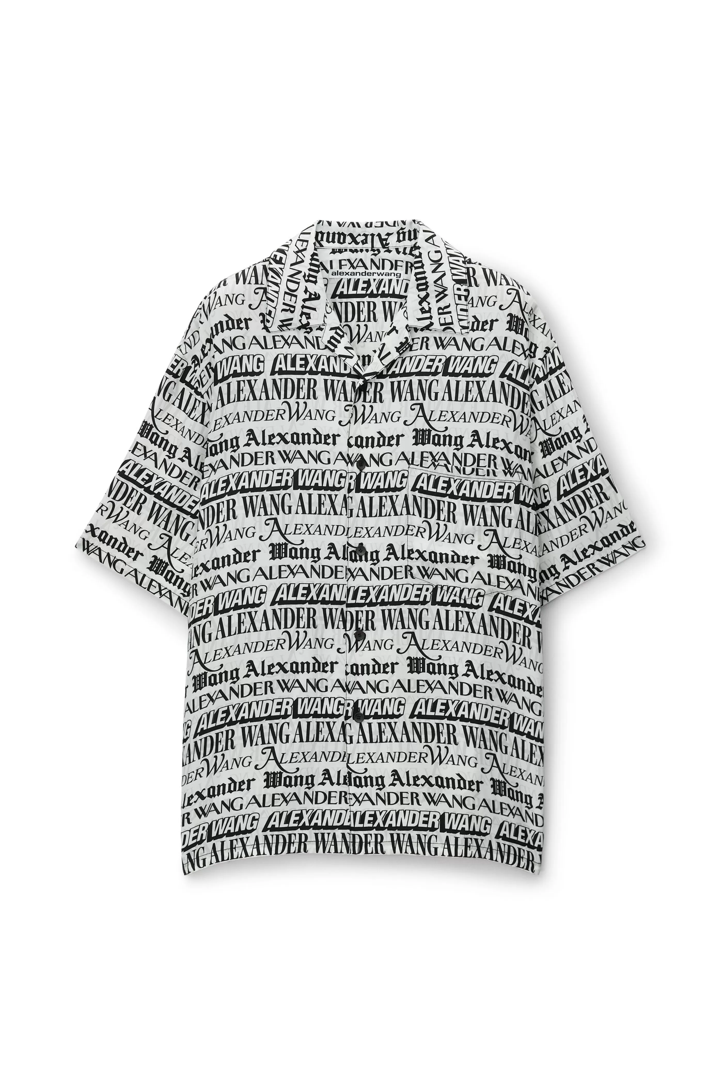 Women Alexander Wang Alexanderwang Newspaper Print Camp Shirt