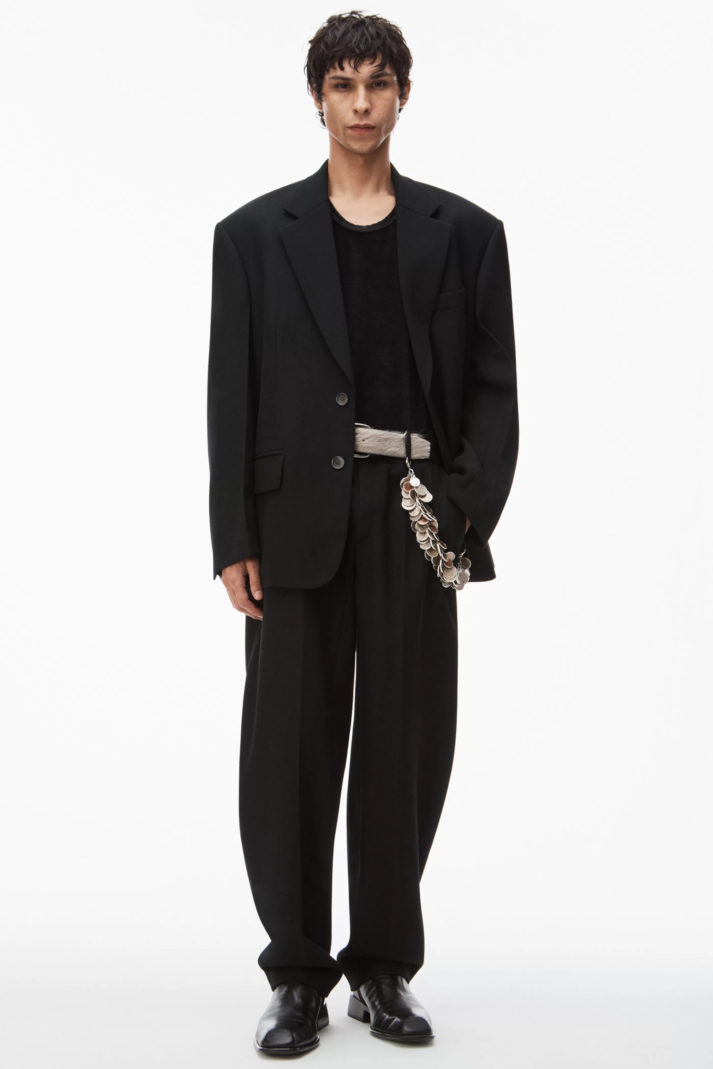 Alexander Wang Alexanderwang Notch Lapel Tailored Blazer In Wool