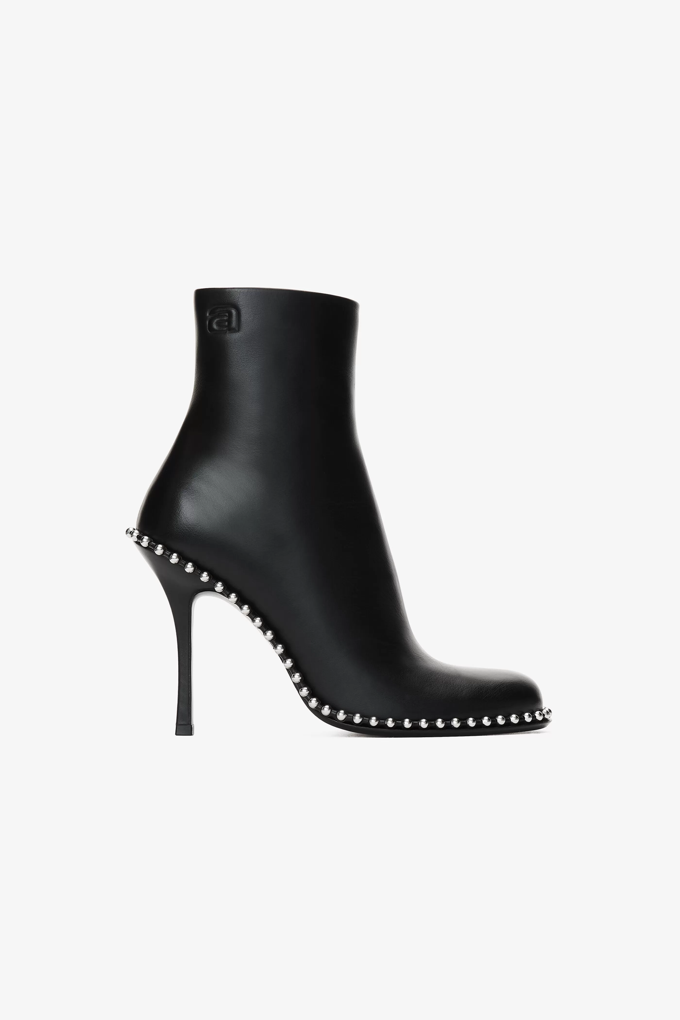 Women Alexander Wang Alexanderwang Nova Round Toe Ankle Boot In Leather