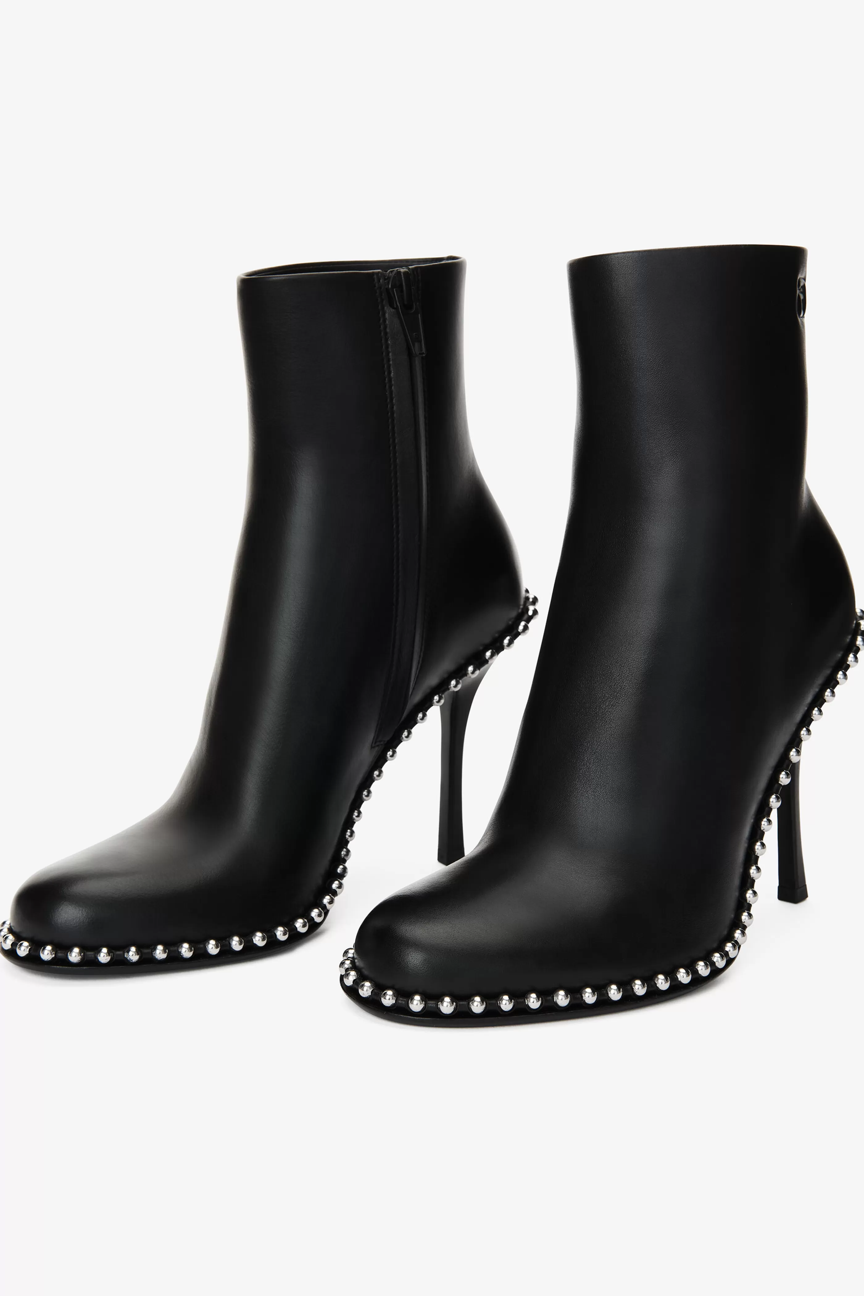 Women Alexander Wang Alexanderwang Nova Round Toe Ankle Boot In Leather