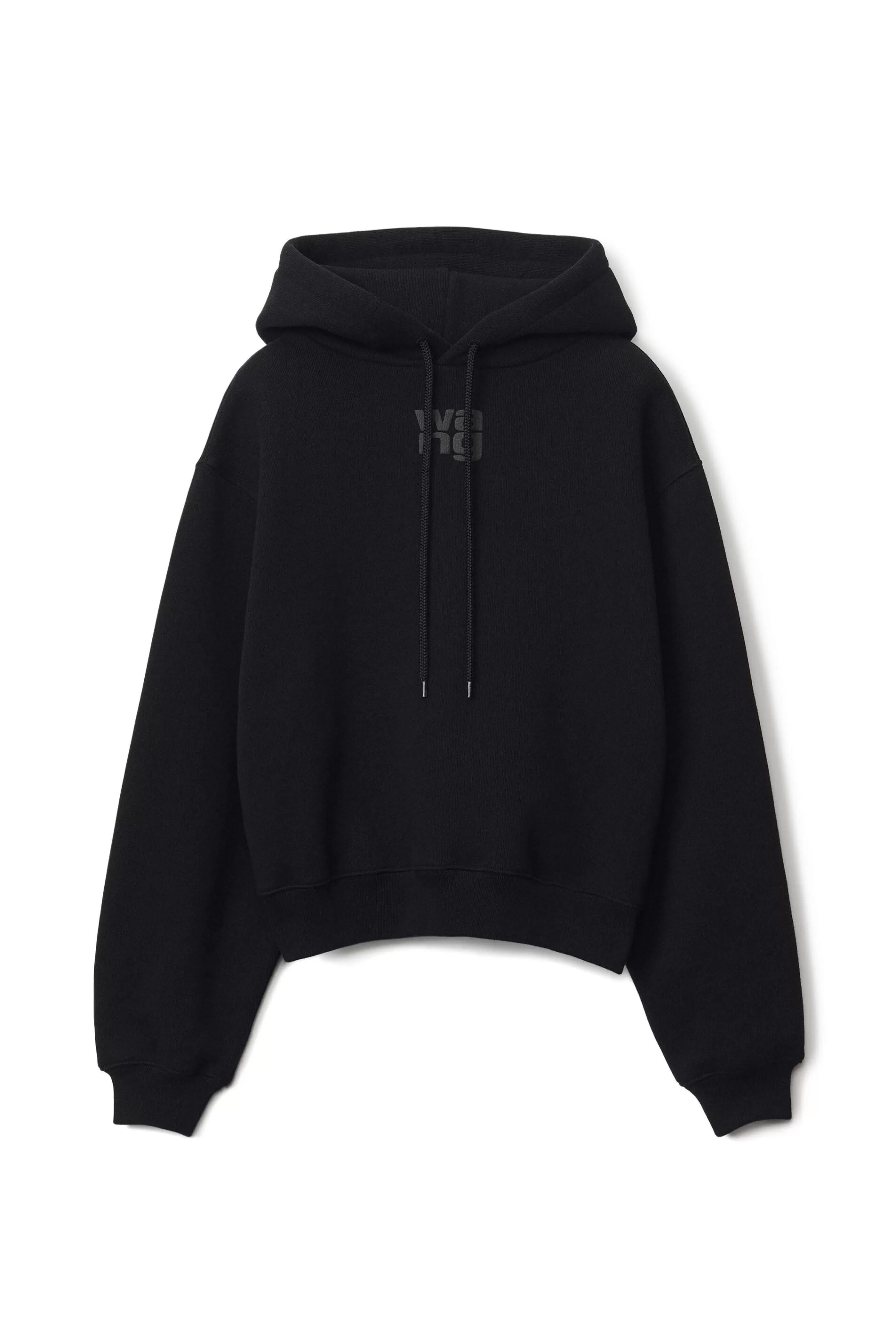 Women Alexander Wang Alexanderwang PUFF LOGO HOODIE IN STRUCTURED TERRY