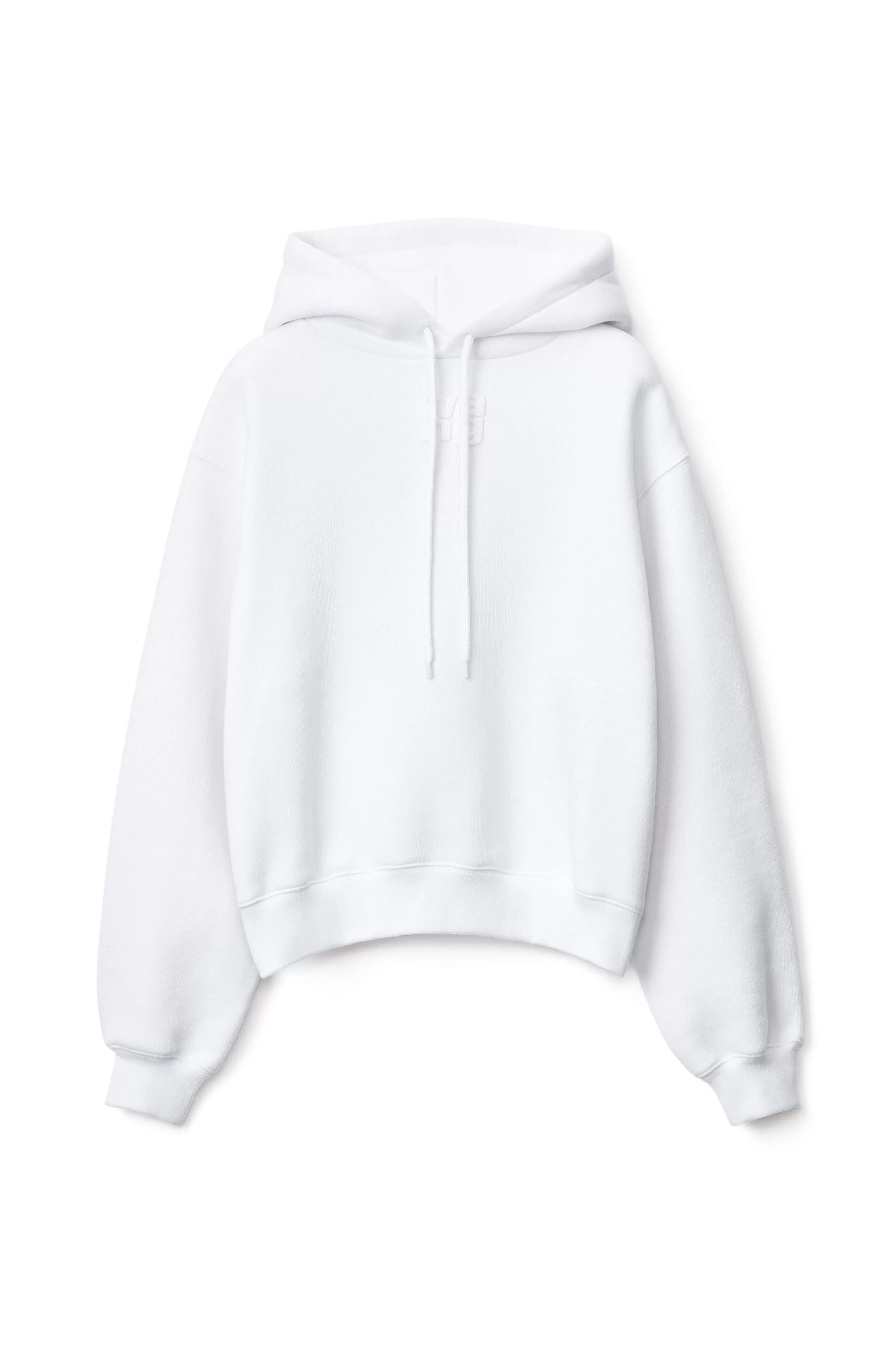 Women Alexander Wang Alexanderwang PUFF LOGO HOODIE IN STRUCTURED TERRY  