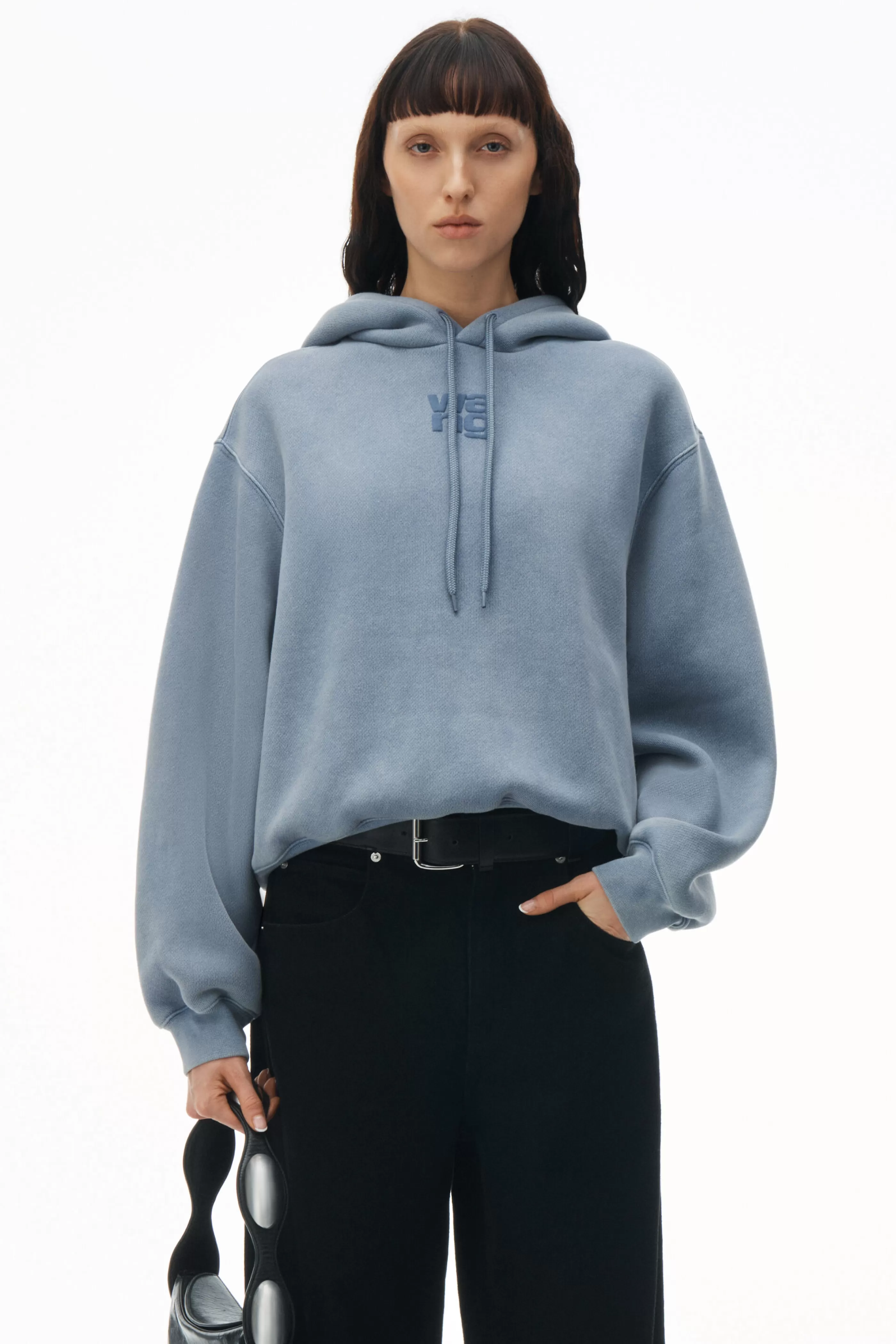 Women Alexander Wang Alexanderwang Puff Logo Hoodie In Terry