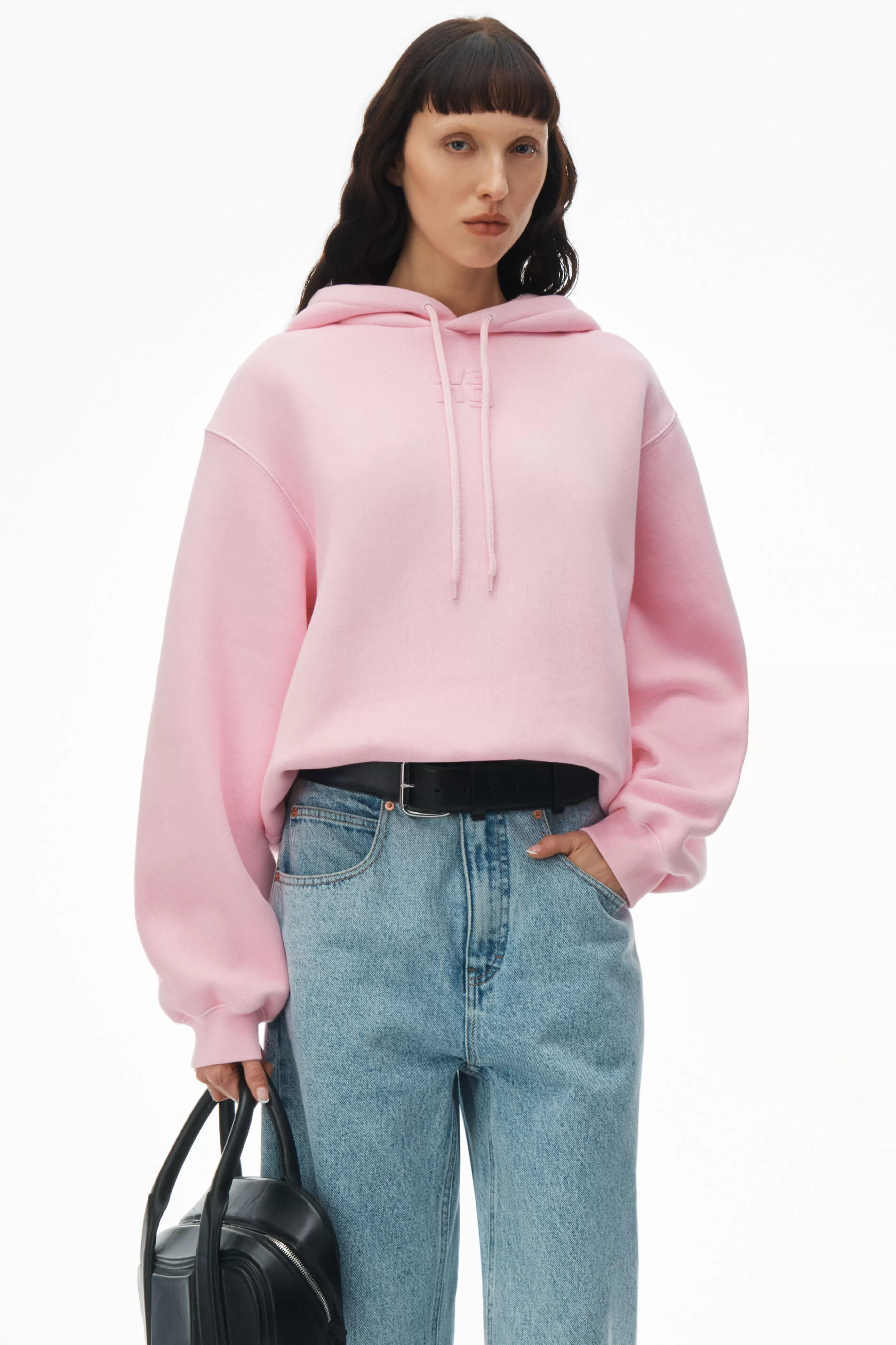 Women Alexander Wang Alexanderwang Puff Logo Hoodie In Terry