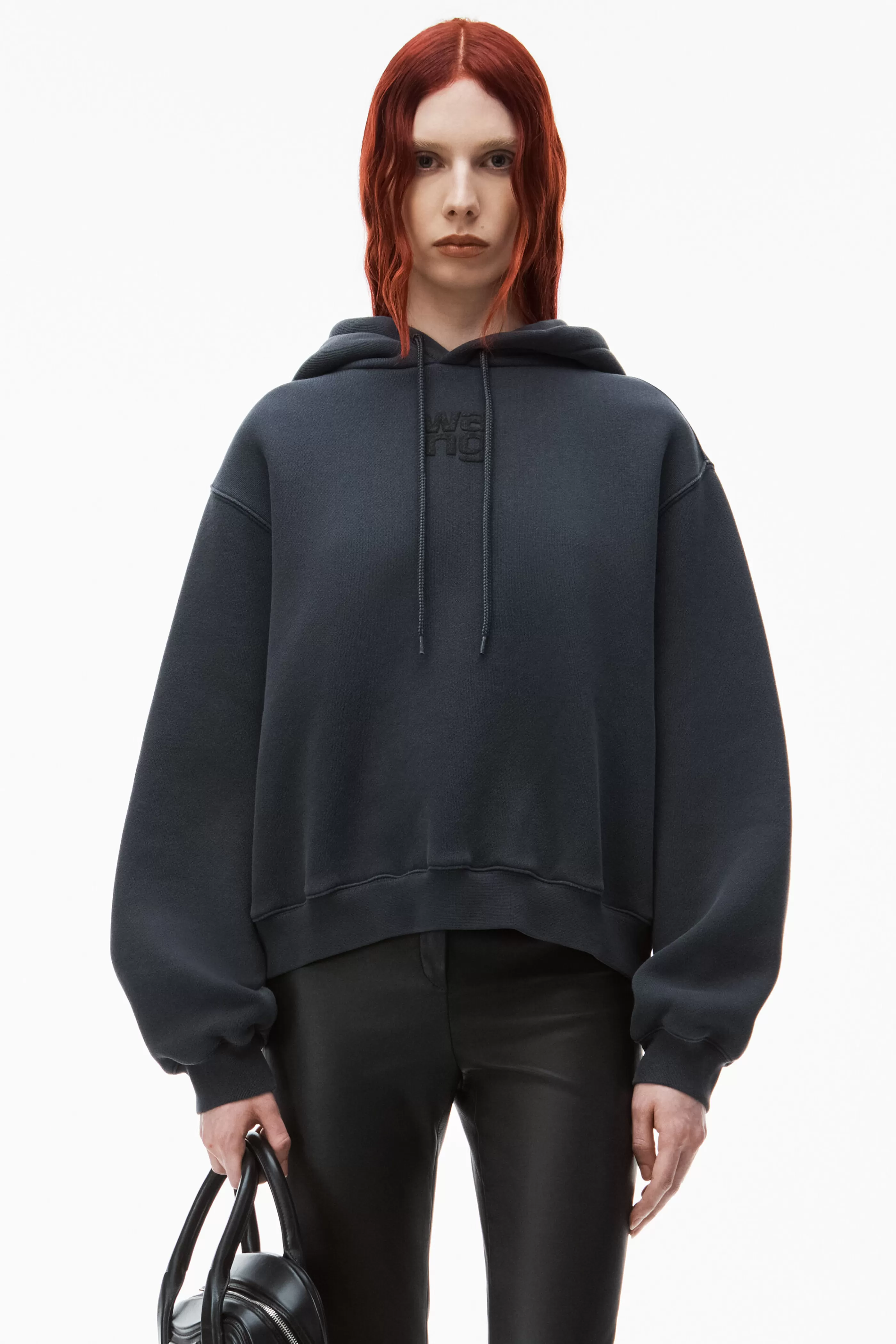 Women Alexander Wang Alexanderwang Puff Logo Hoodie In Terry