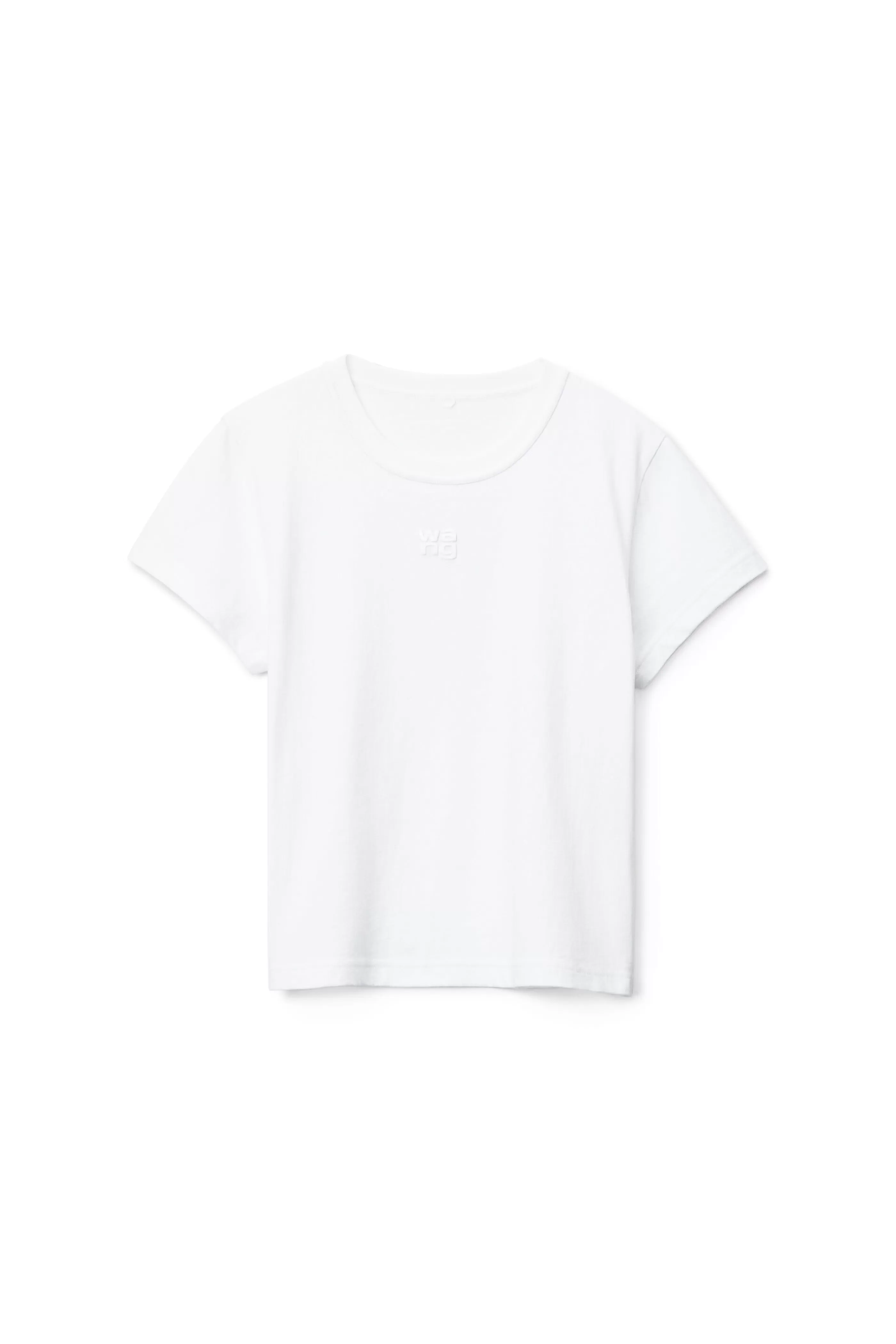 Women Alexander Wang Alexanderwang PUFF LOGO SHRUNKEN TEE IN COTTON JERSEY   