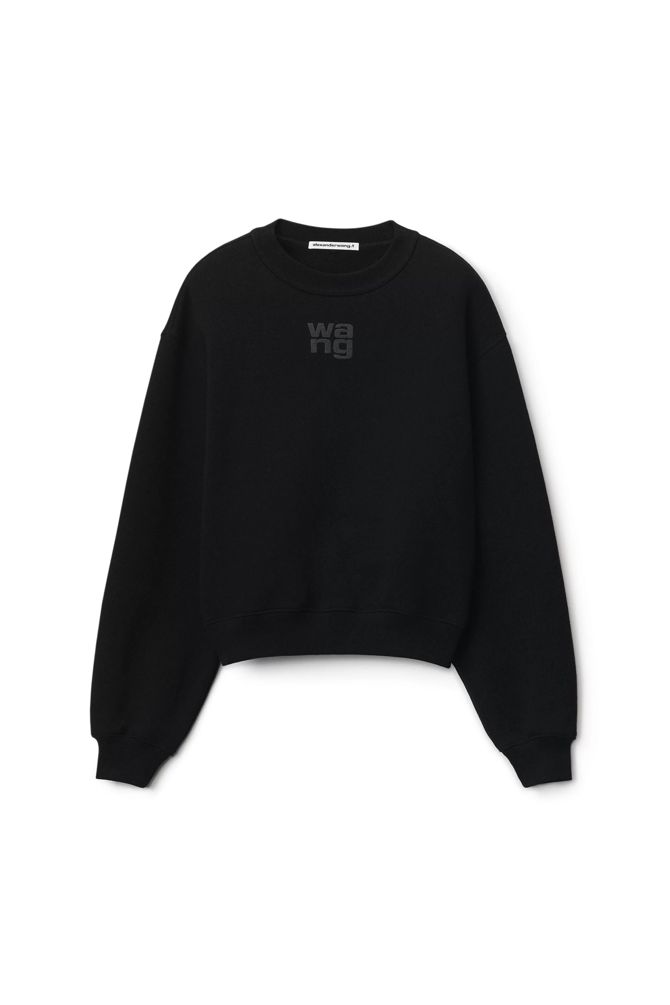 Women Alexander Wang Alexanderwang PUFF LOGO SWEATSHIRT IN STRUCTURED TERRY