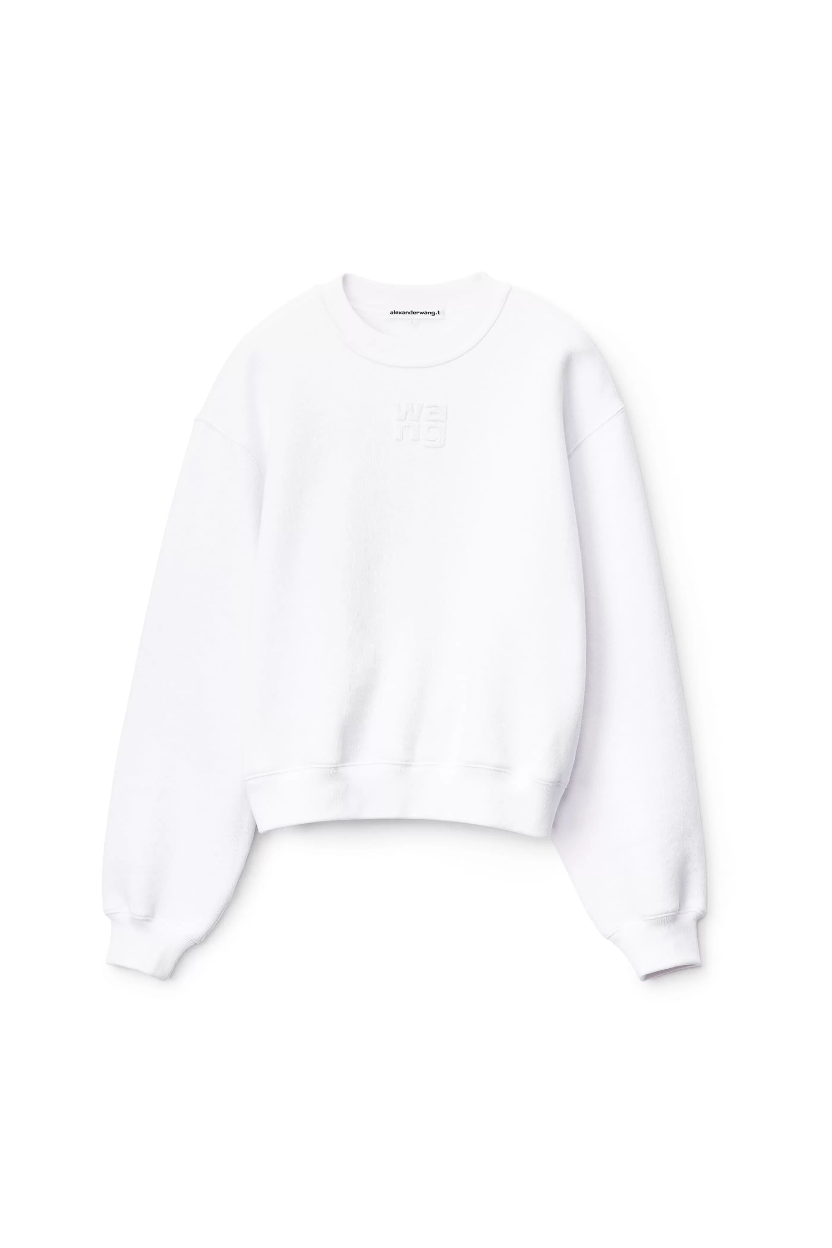 Women Alexander Wang Alexanderwang PUFF LOGO SWEATSHIRT IN STRUCTURED TERRY