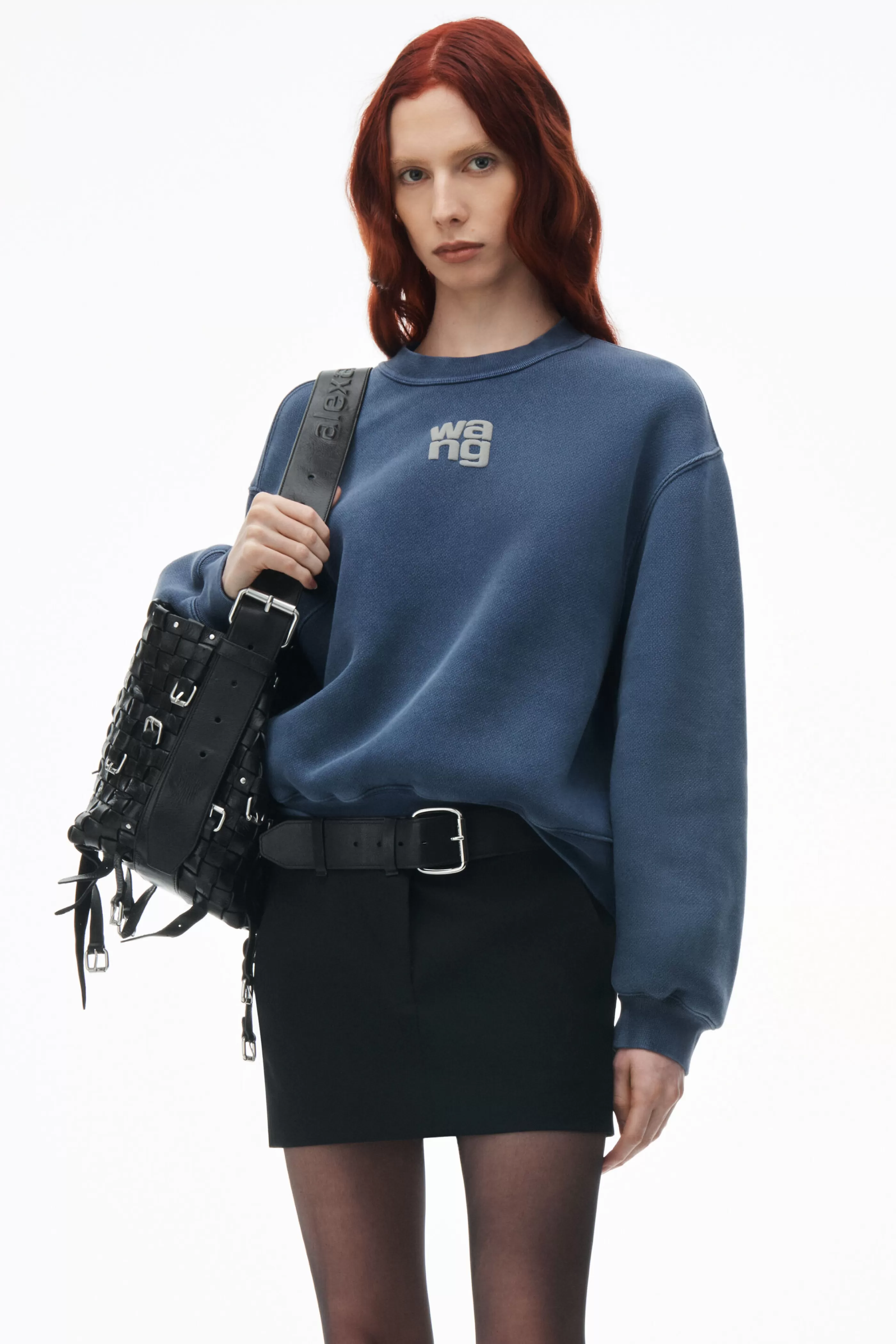 Women Alexander Wang Alexanderwang Puff Logo Sweatshirt In Terry