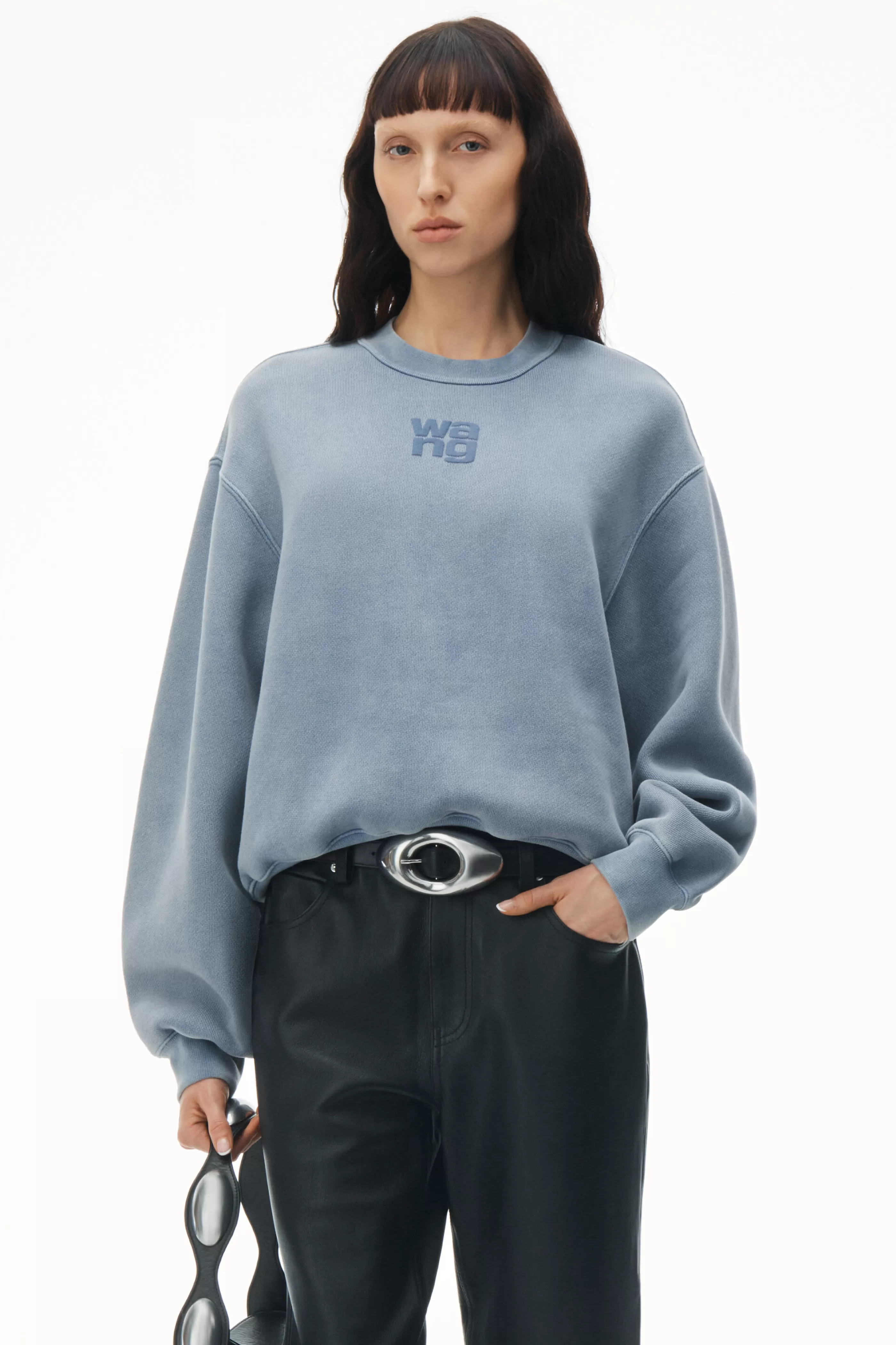 Women Alexander Wang Alexanderwang Puff Logo Sweatshirt In Terry