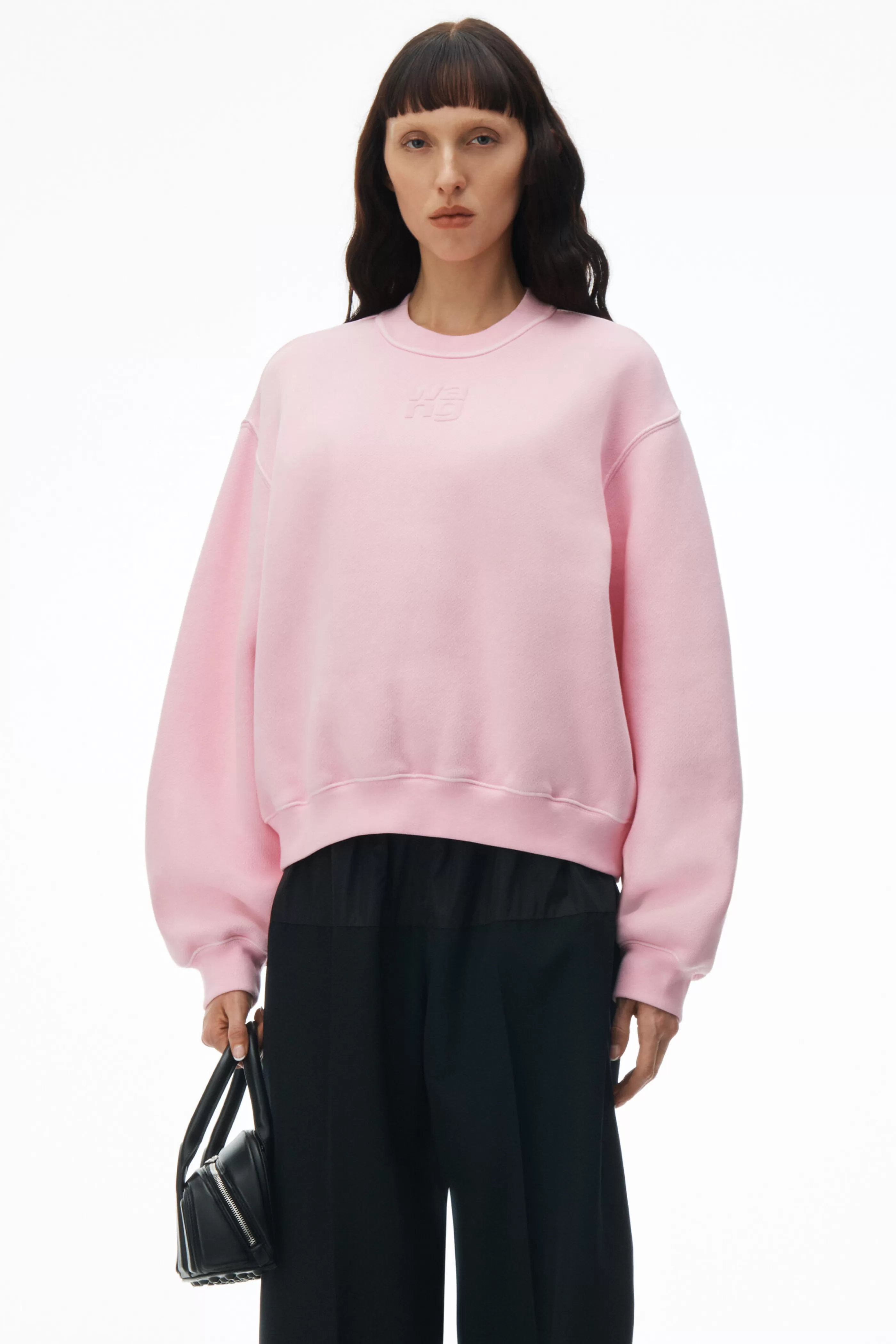 Women Alexander Wang Alexanderwang Puff Logo Sweatshirt In Terry