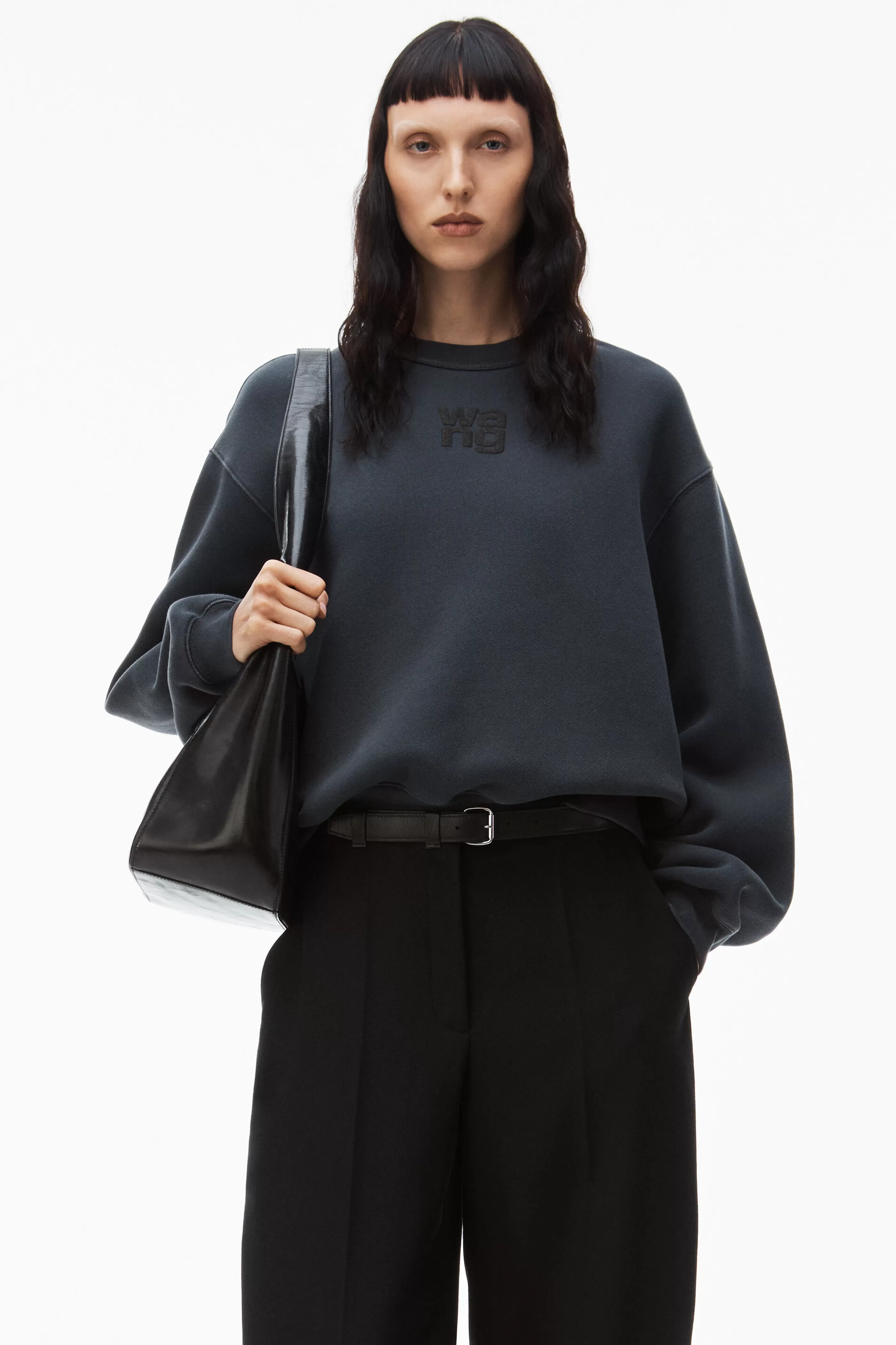 Women Alexander Wang Alexanderwang Puff Logo Sweatshirt In Terry