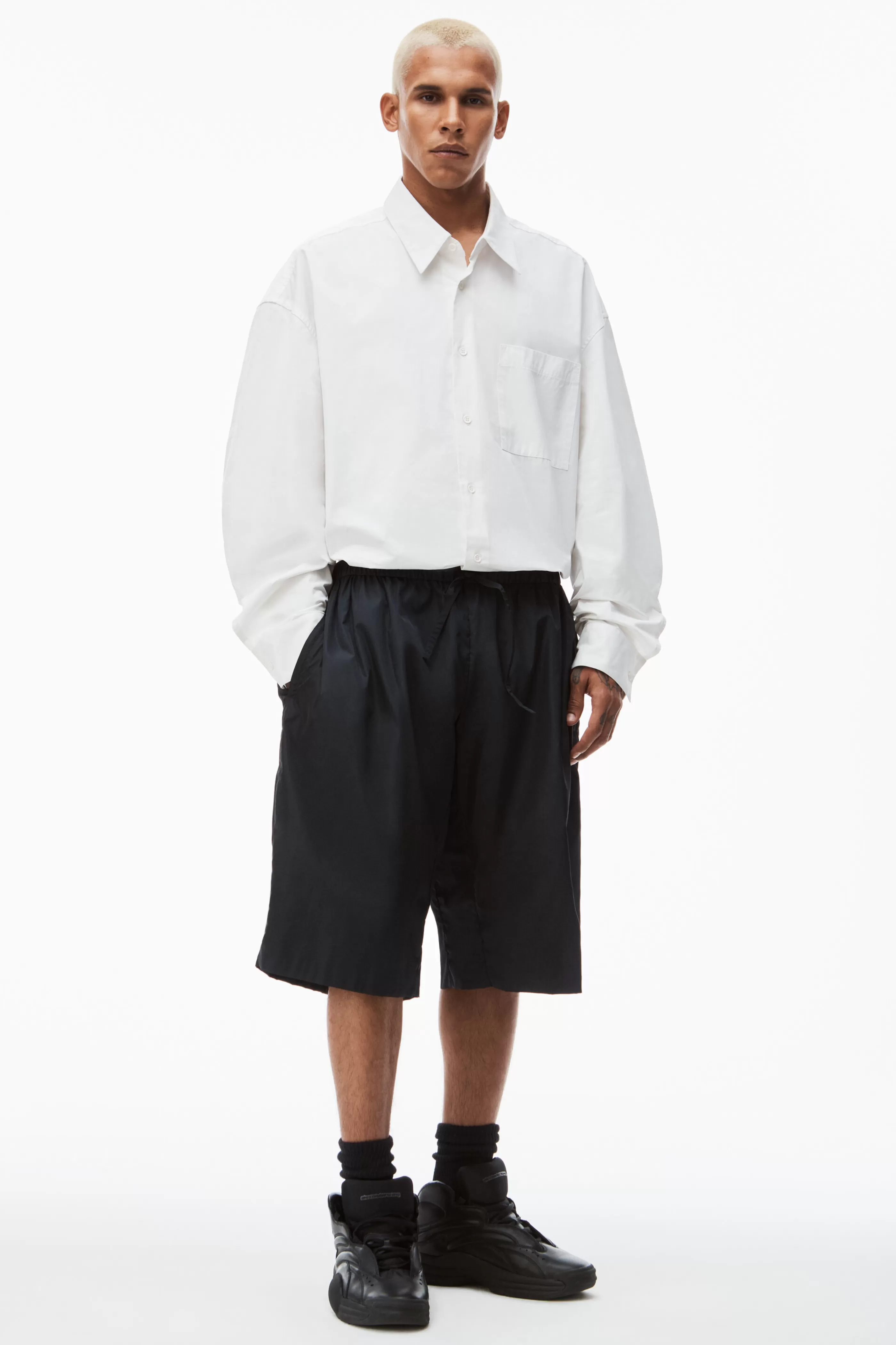 Alexander Wang Alexanderwang Pull On Short In Crisp Nylon