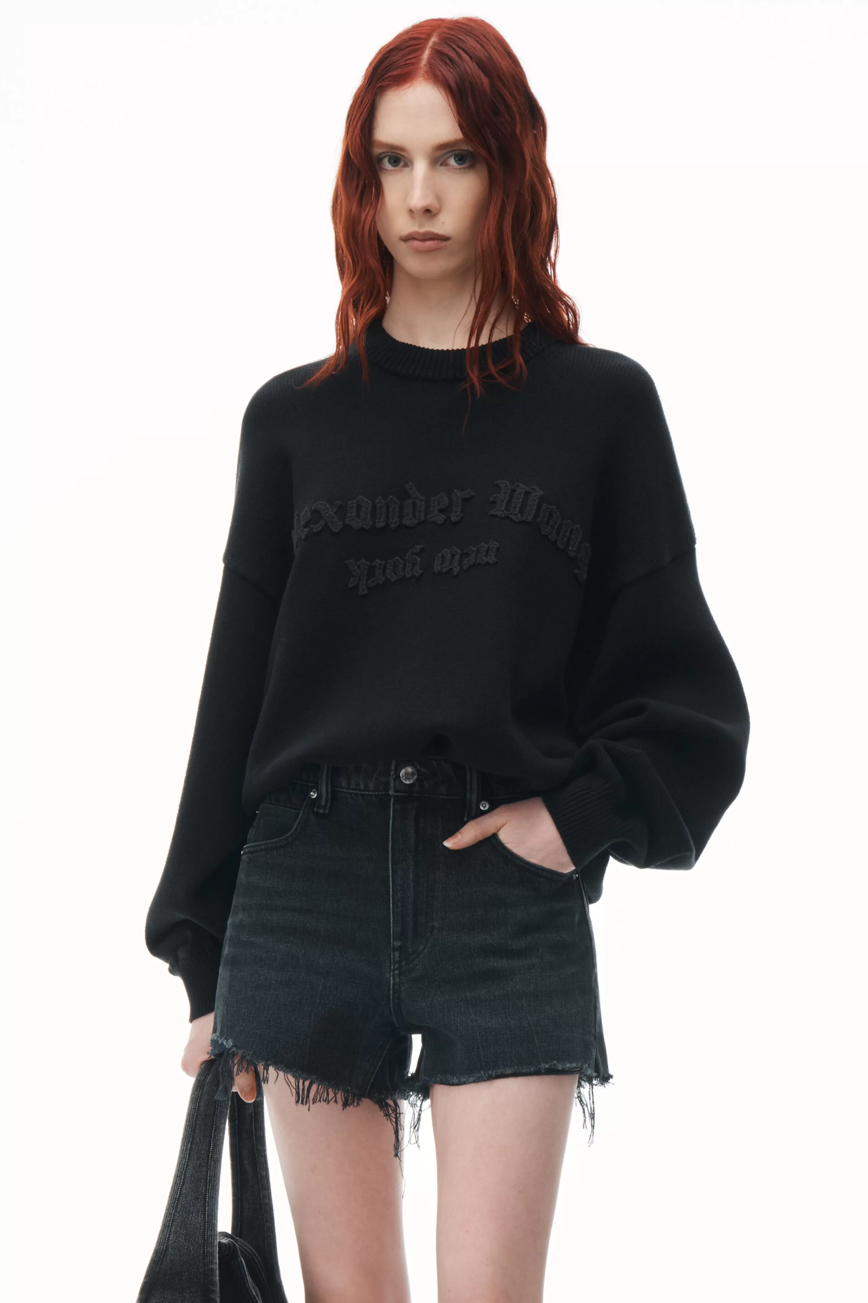 Women Alexander Wang Alexanderwang Pullover With Hand Crochet Logo