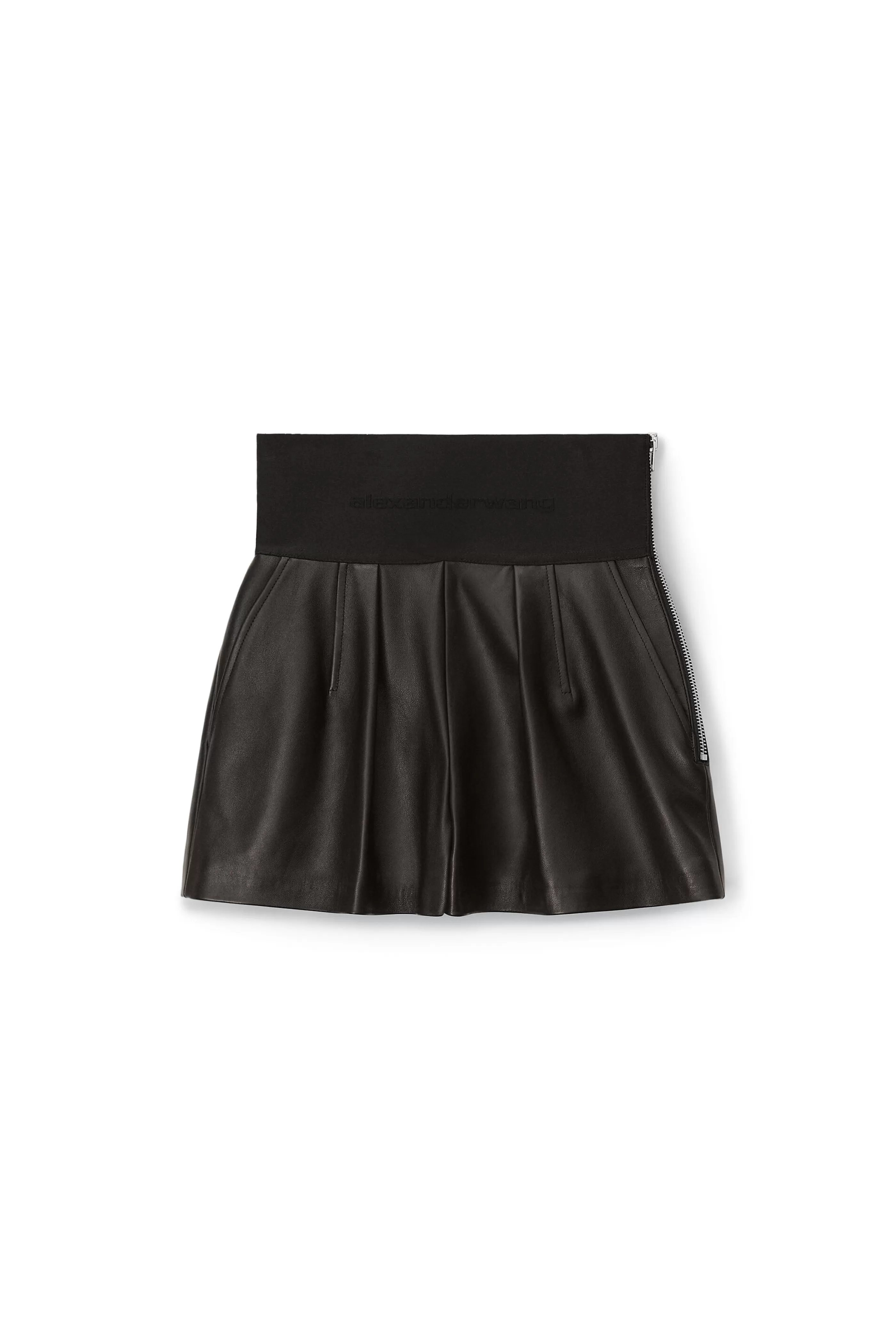 Women Alexander Wang Alexanderwang SAFARI SHORT IN PLONGE LEATHER