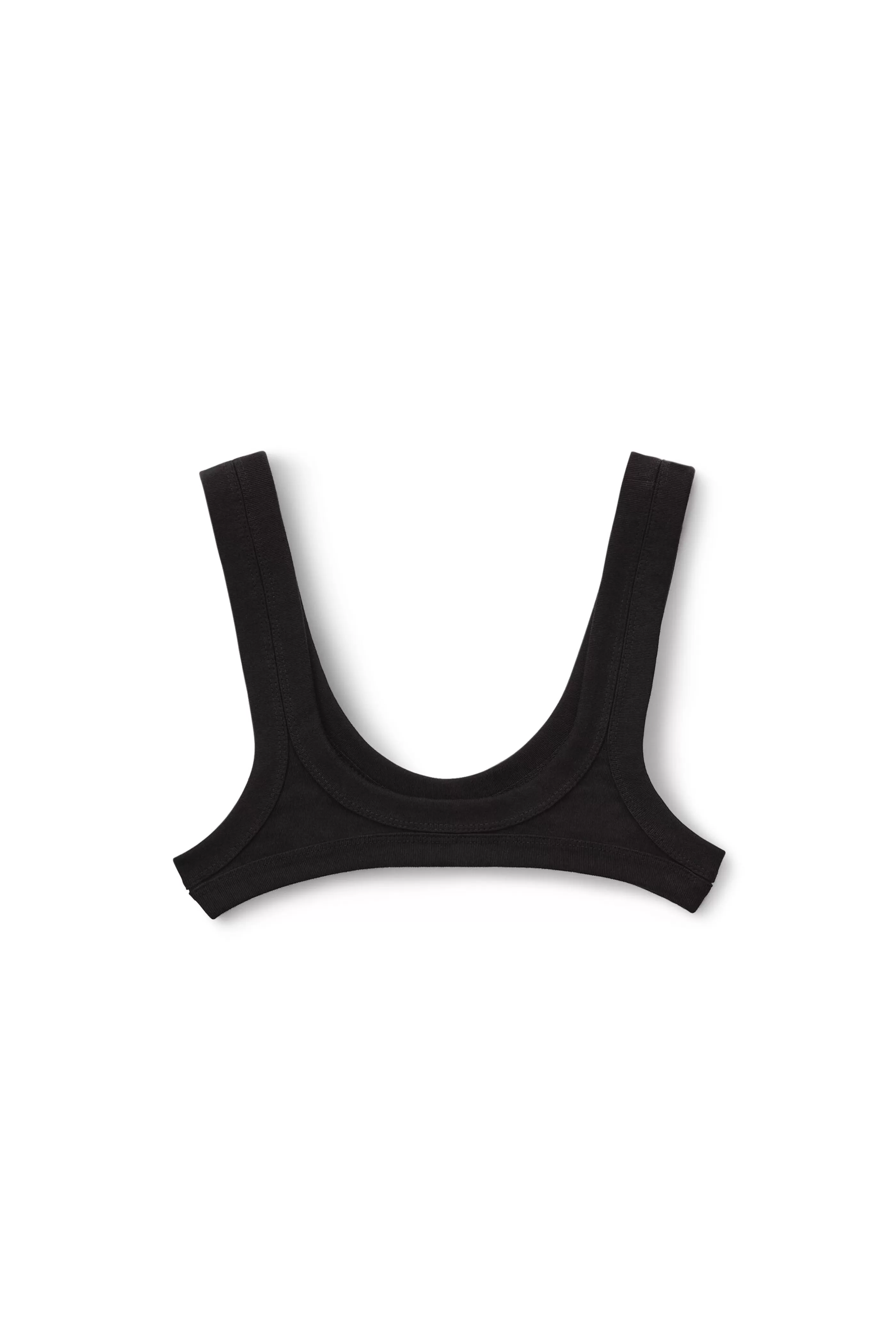 Women Alexander Wang Alexanderwang Scoop Neck Bra In Ribbed Jersey