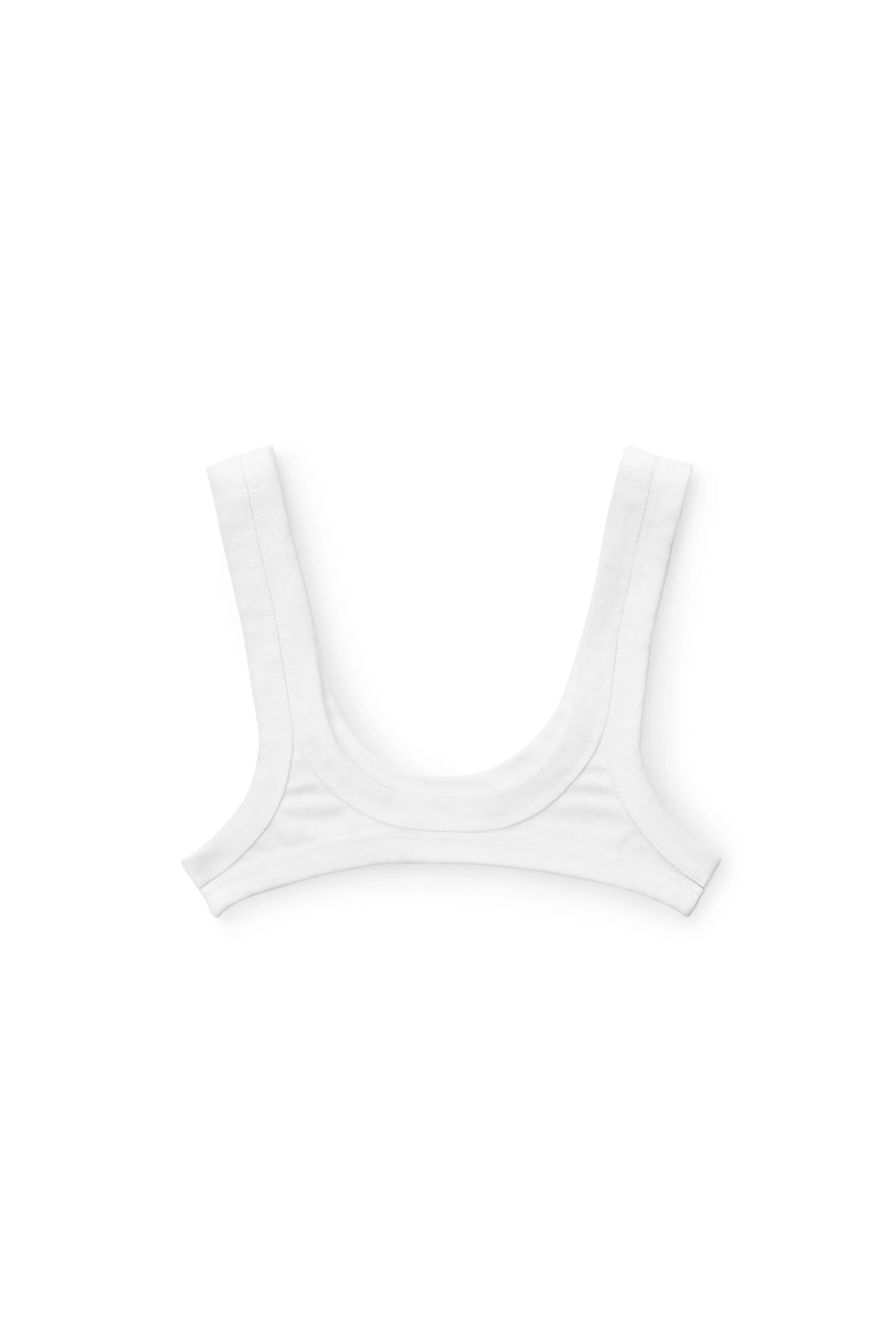 Women Alexander Wang Alexanderwang Scoop Neck Bra In Ribbed Jersey