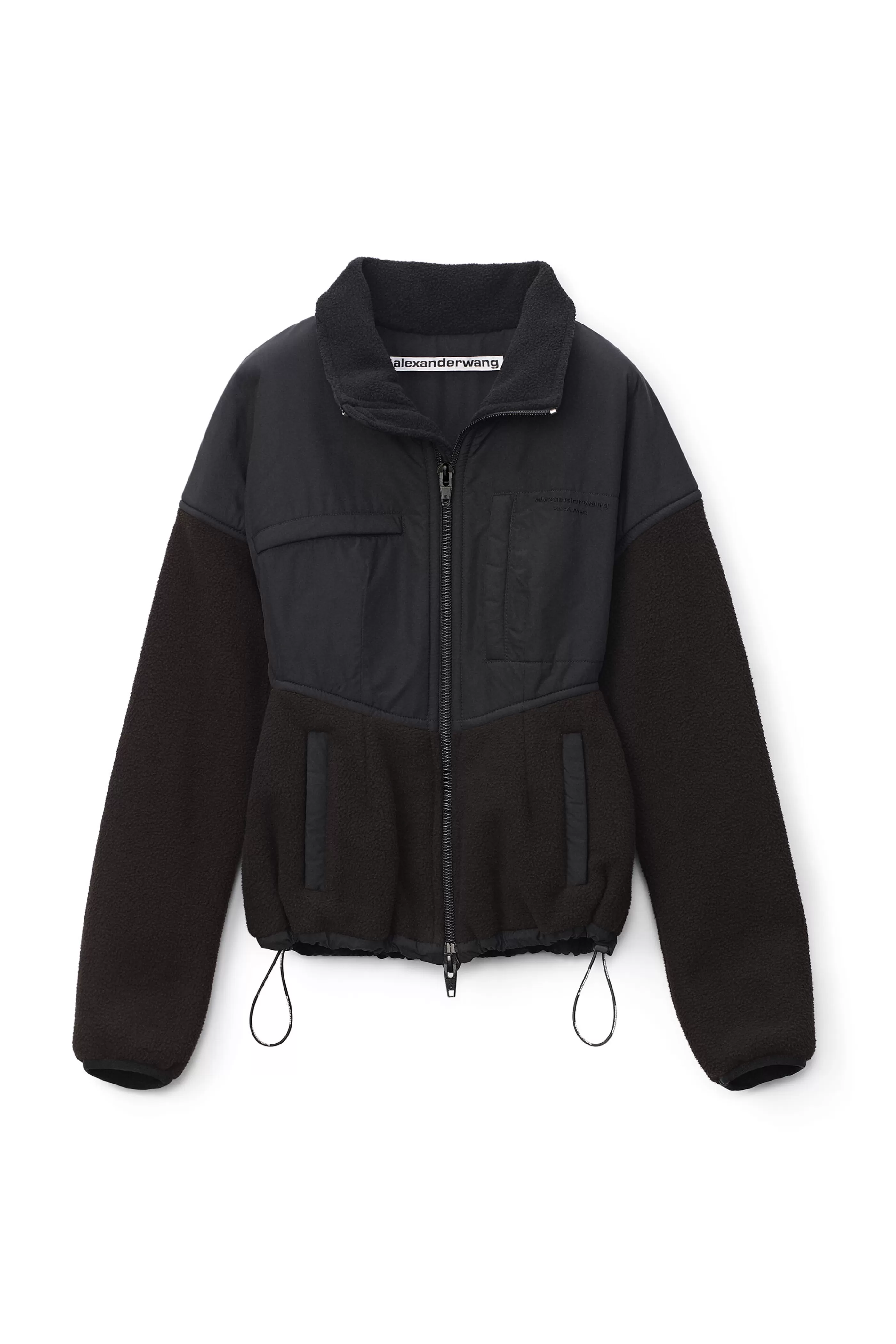 Women Alexander Wang Alexanderwang SCULPTED JACKET IN TEDDY FLEECE