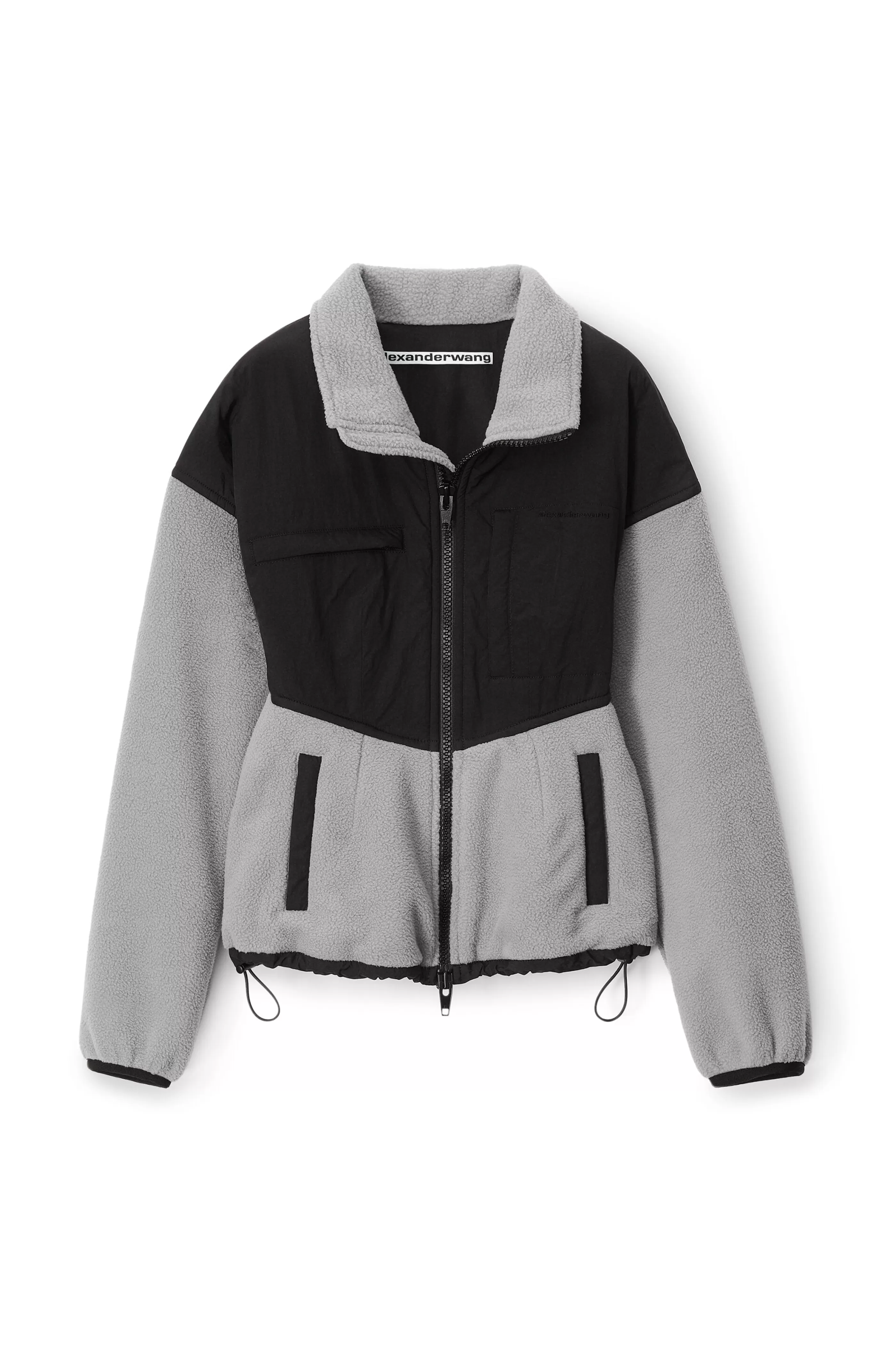 Women Alexander Wang Alexanderwang SCULPTED JACKET IN TEDDY FLEECE