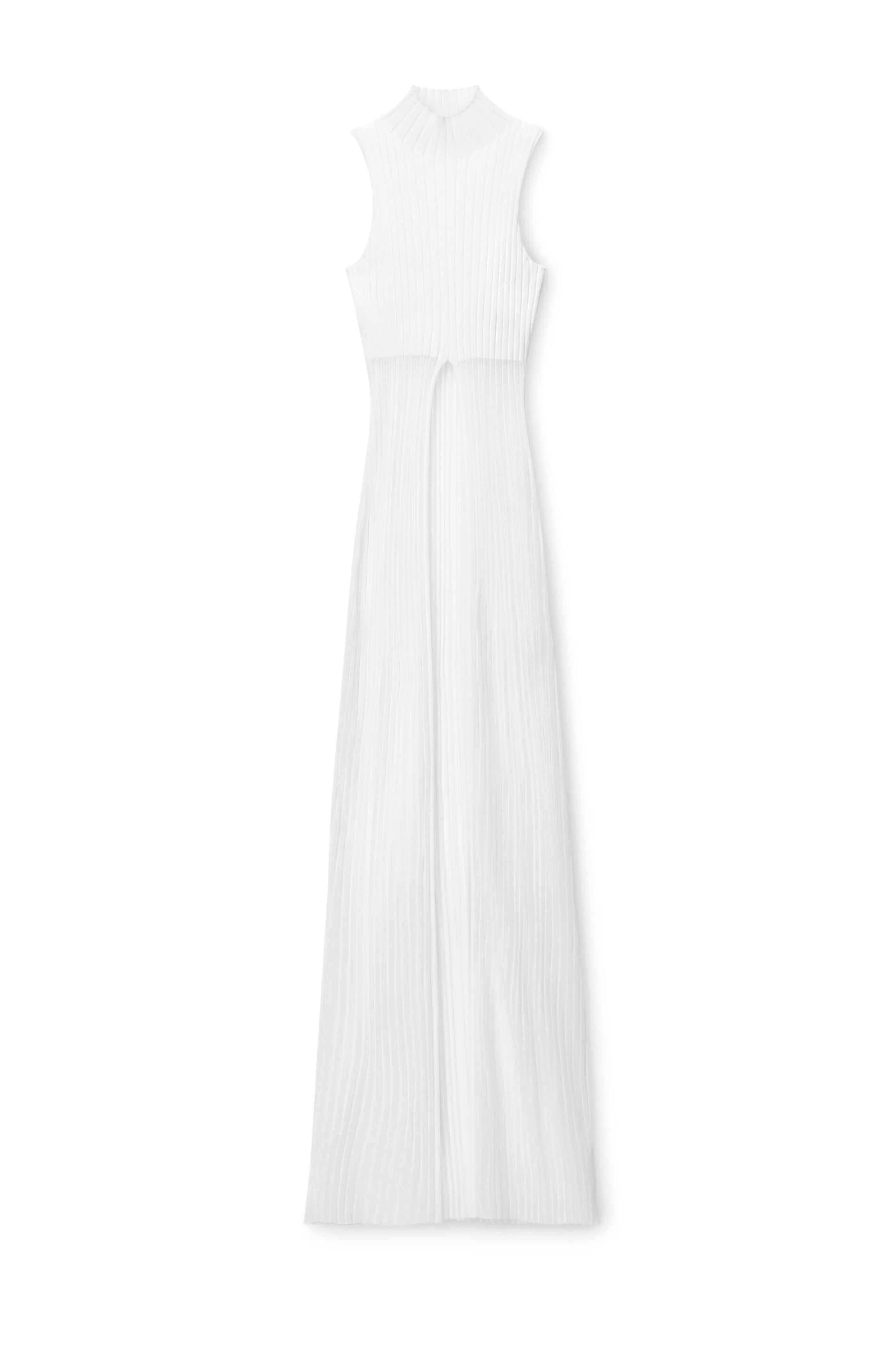 Women Alexander Wang Alexanderwang Sheer Ribbed Cutaway Maxi Tunic