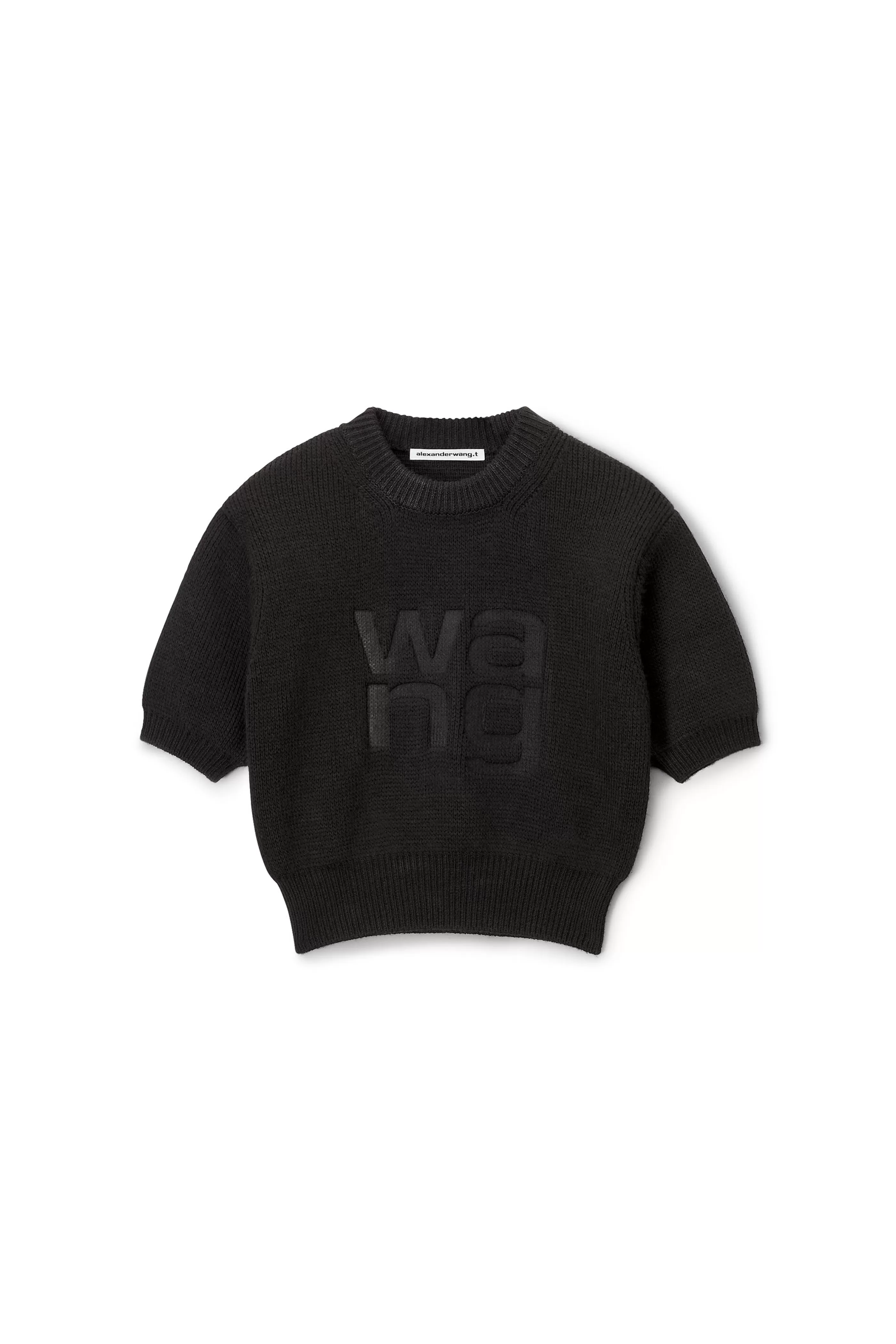 Women Alexander Wang Alexanderwang Short Sleeve Pullover In Compact Deboss