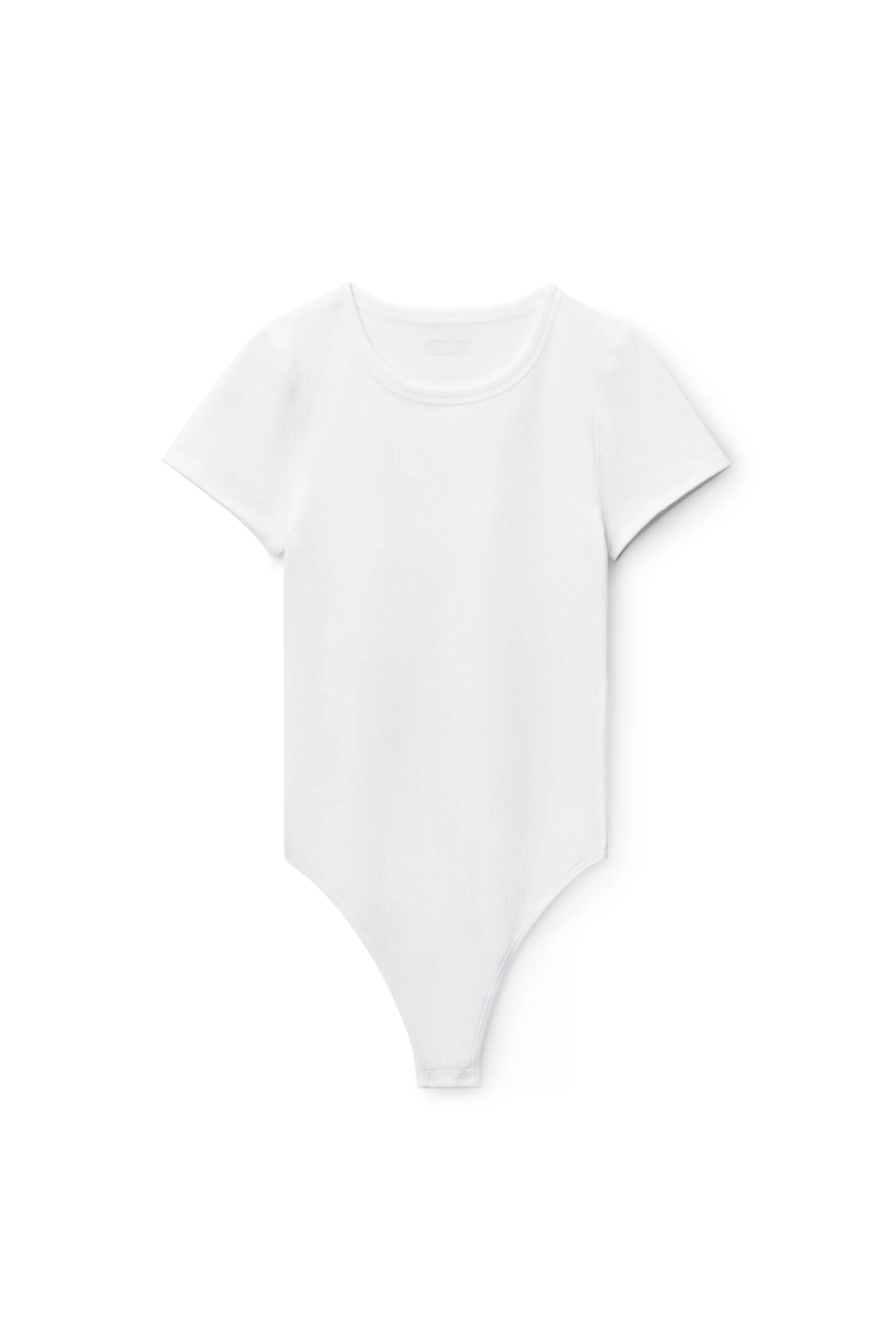 Alexander Wang Alexanderwang Short-sleeve Bodysuit In Rib-knit Jersey