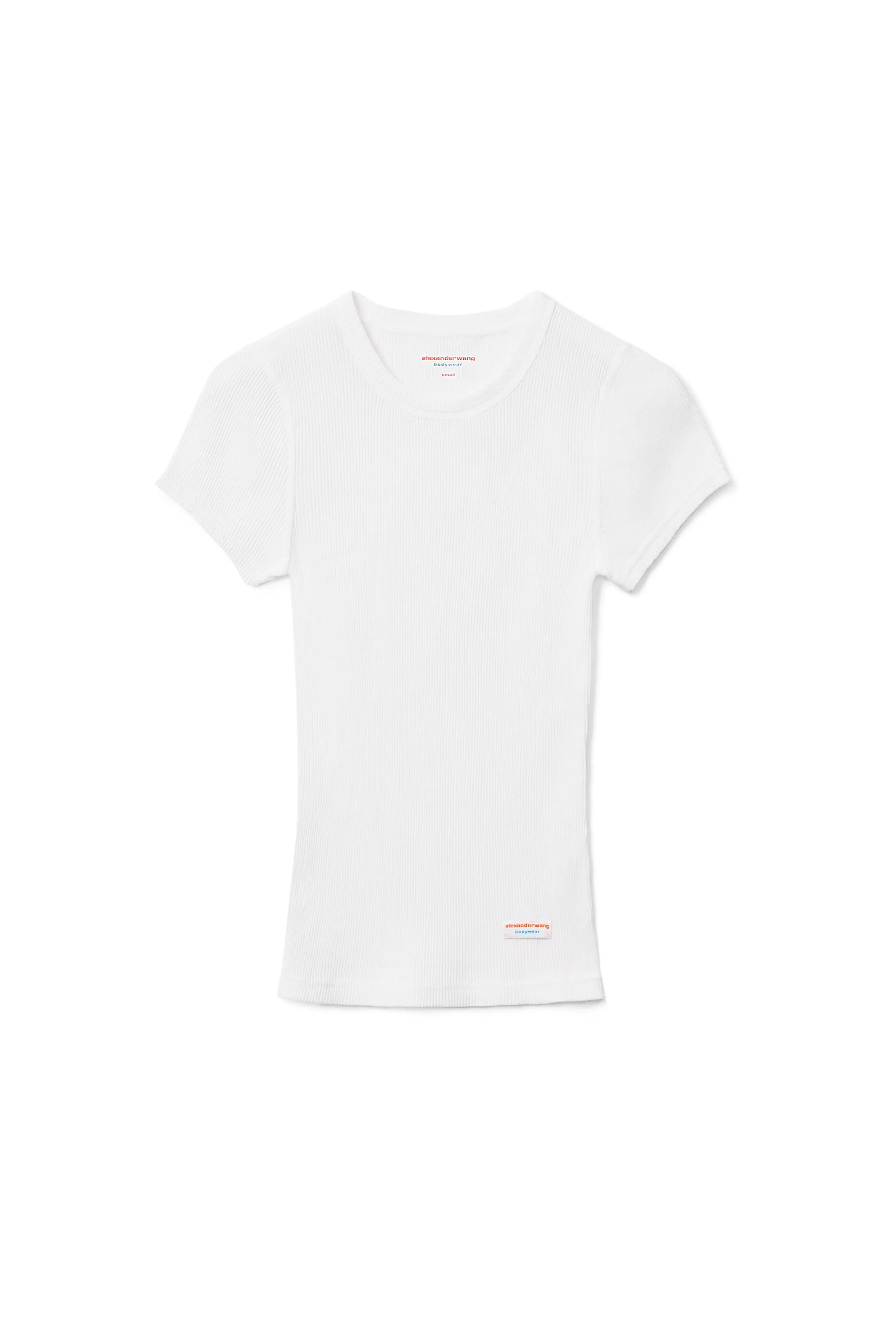 Alexander Wang Alexanderwang Short-Sleeve Tee In Ribbed Cotton Jersey