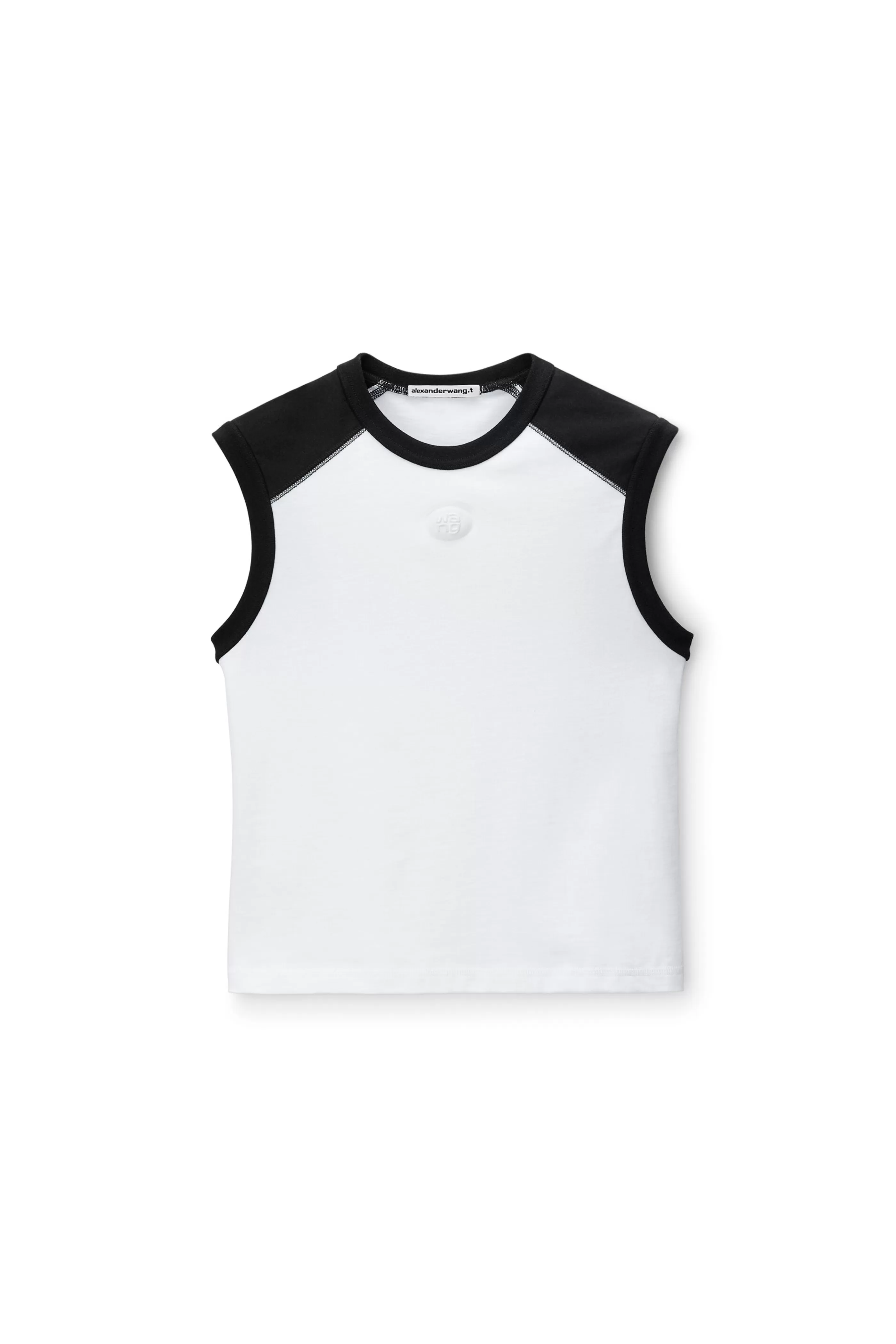 Women Alexander Wang Alexanderwang Shrunken Raglan Tee In Compact Jersey