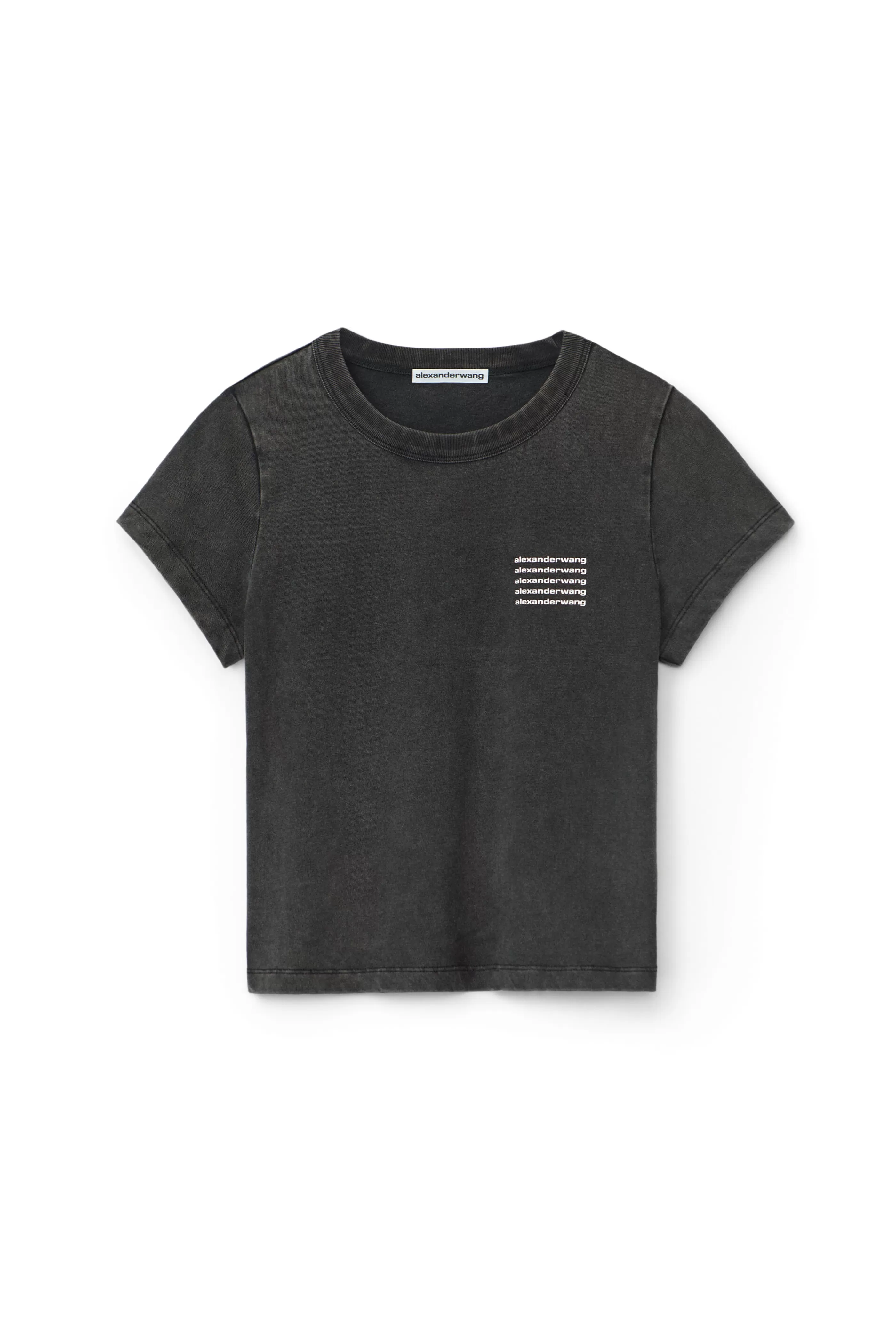 Women Alexander Wang Alexanderwang SHRUNKEN TEE IN ACID WASH JERSEY