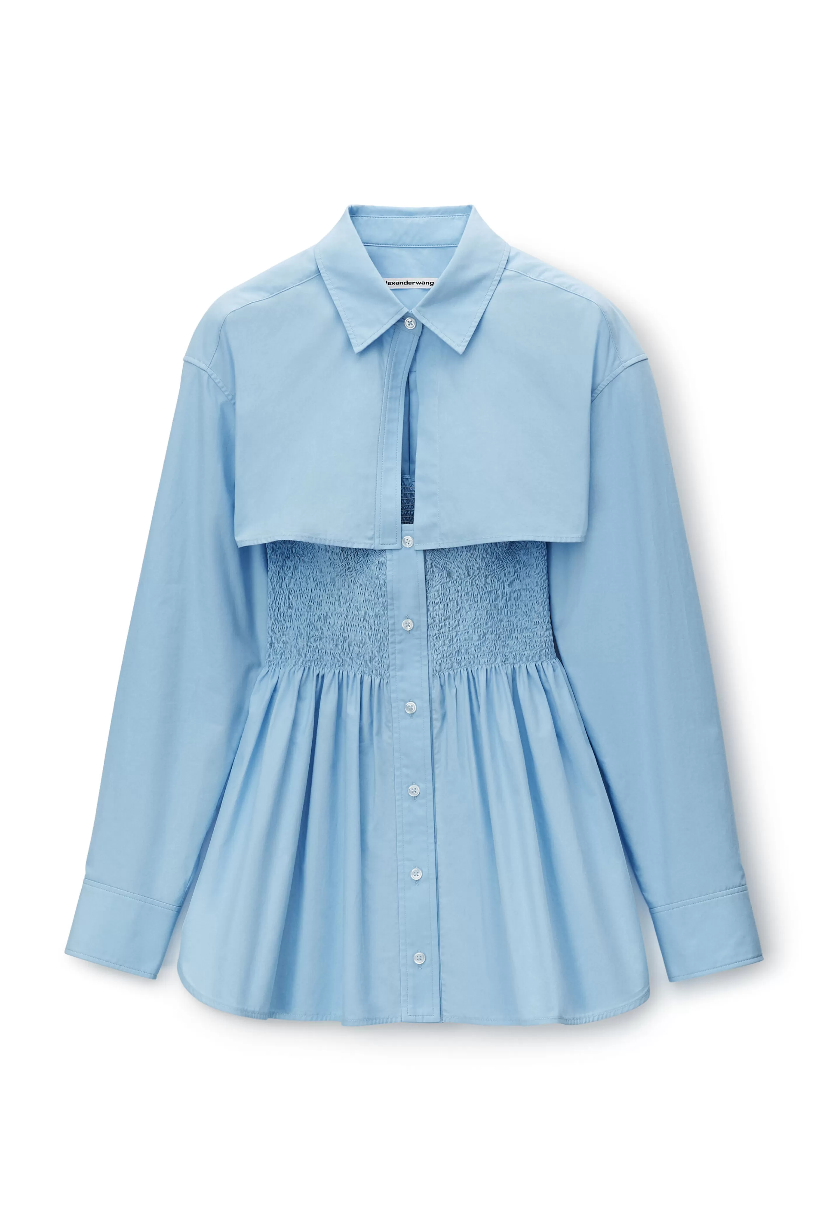 Women Alexander Wang Alexanderwang Smocked Mini Dress With Overshirt