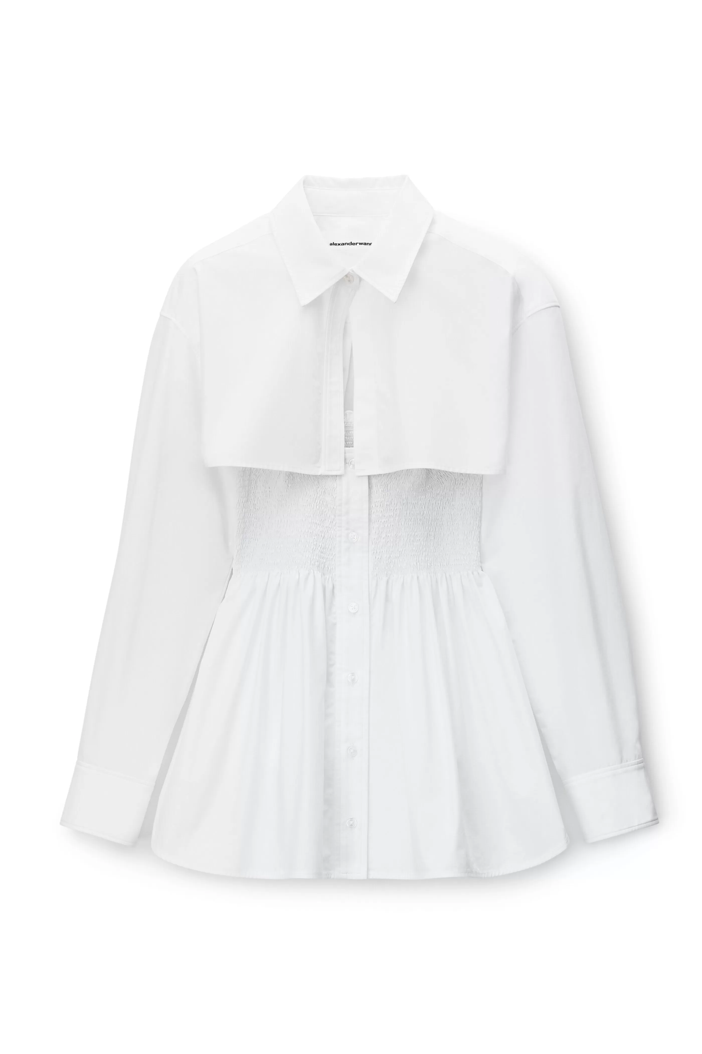 Women Alexander Wang Alexanderwang Smocked Mini Dress With Overshirt