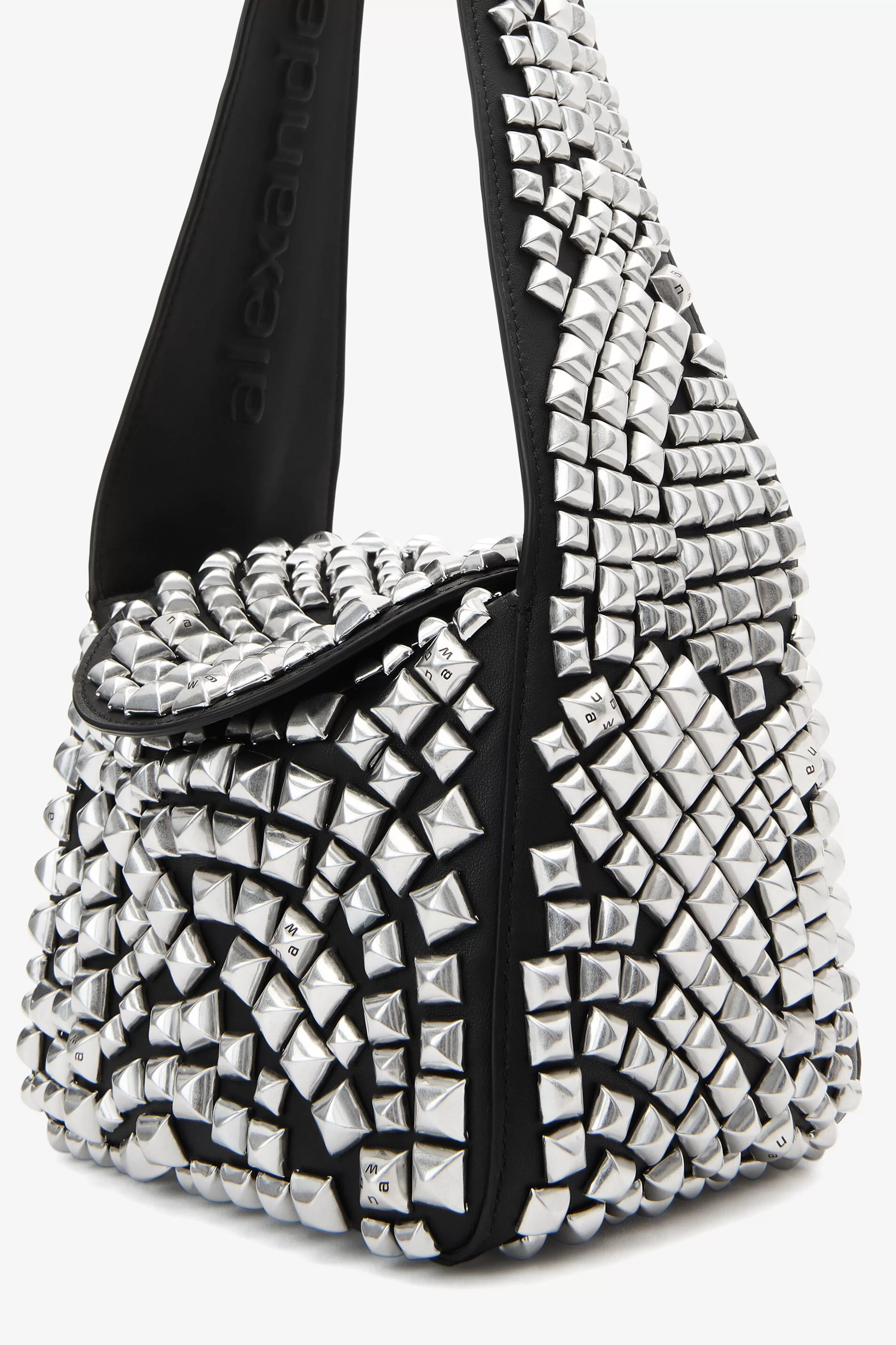 Women Alexander Wang Alexanderwang Spike Small Hobo Bag In Studded Leather