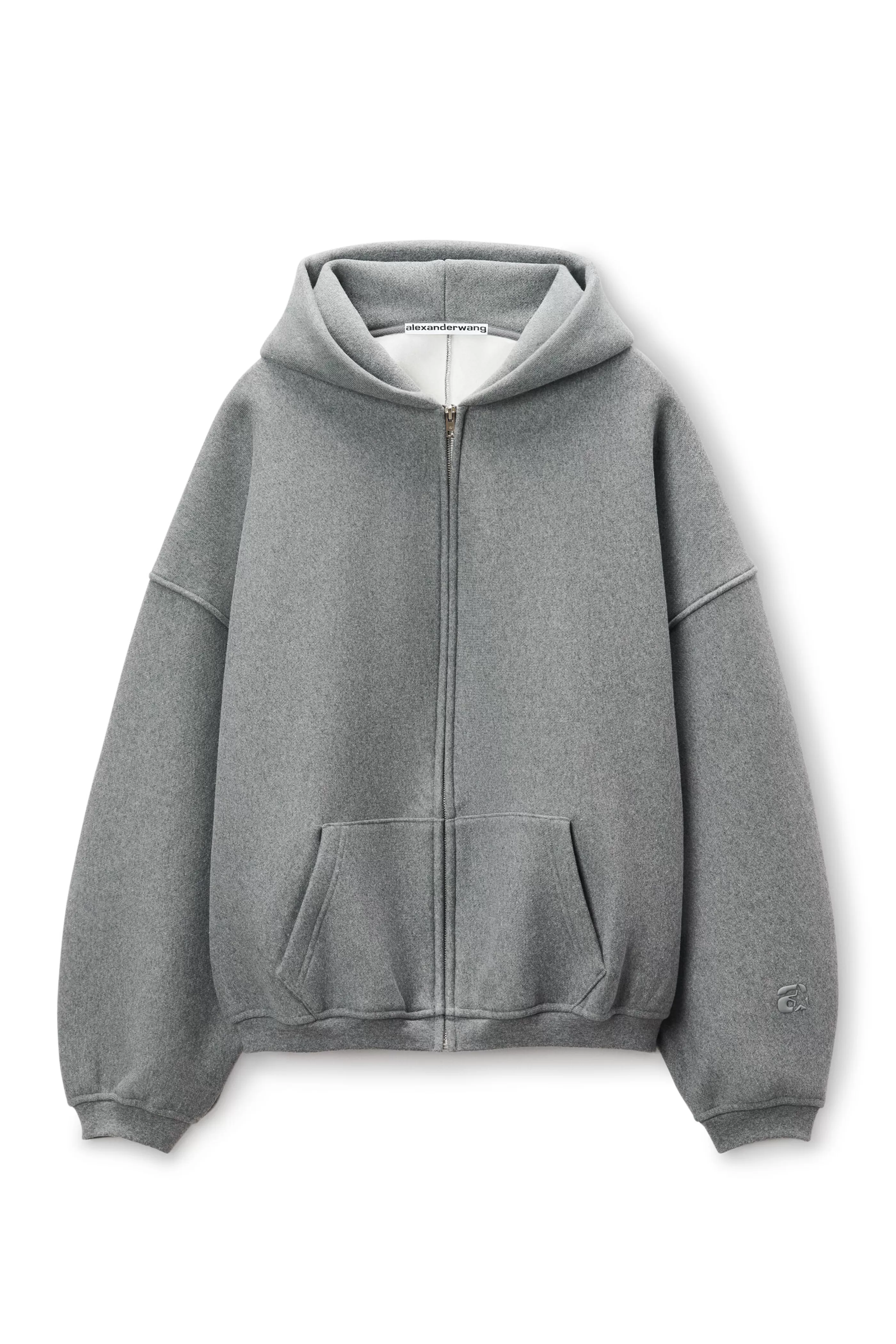 Alexander Wang Alexanderwang STAR ZIP UP HOODIE IN DENSE FLEECE