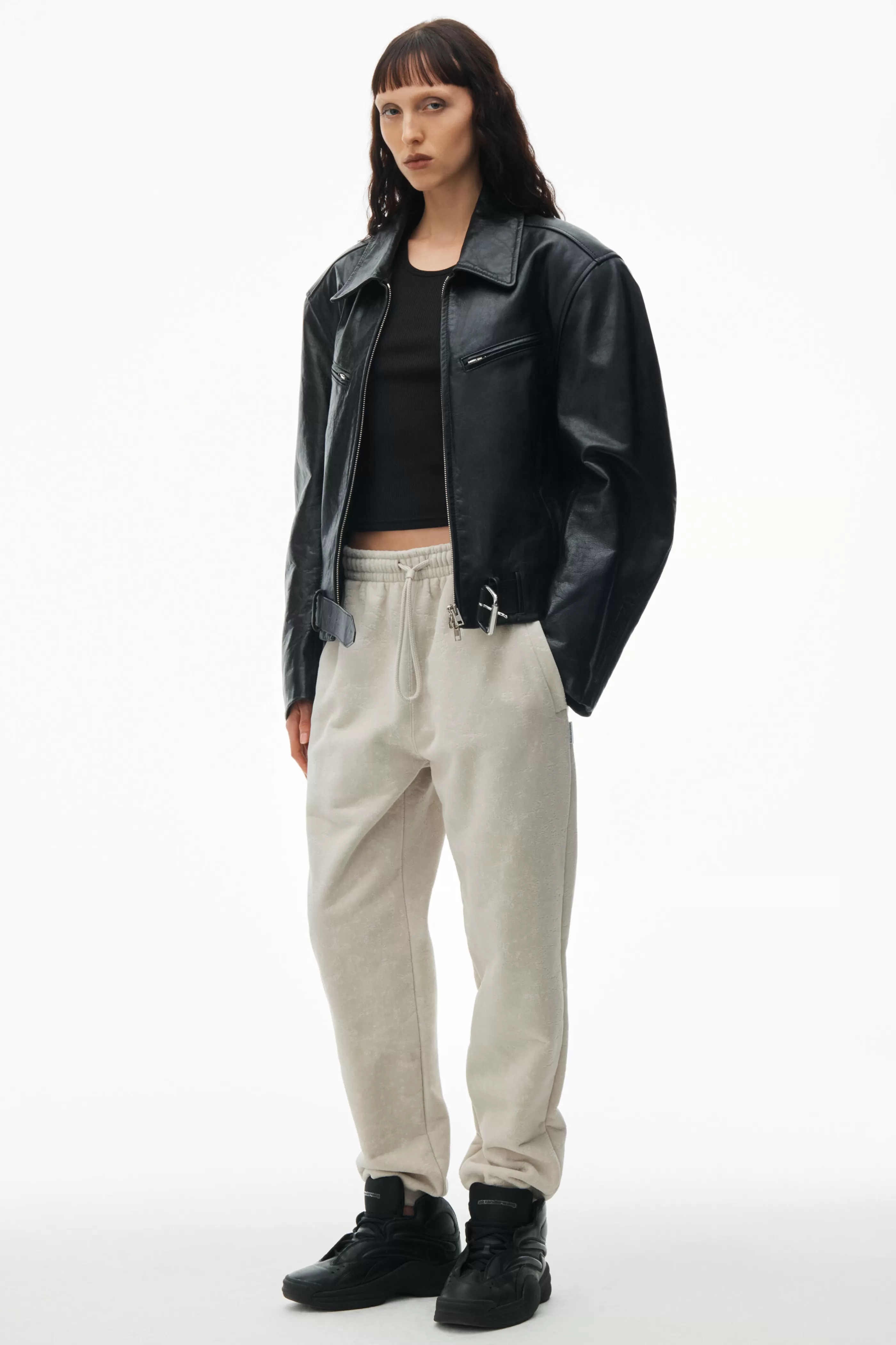 Women Alexander Wang Alexanderwang Sweatpant In Flocked Terry