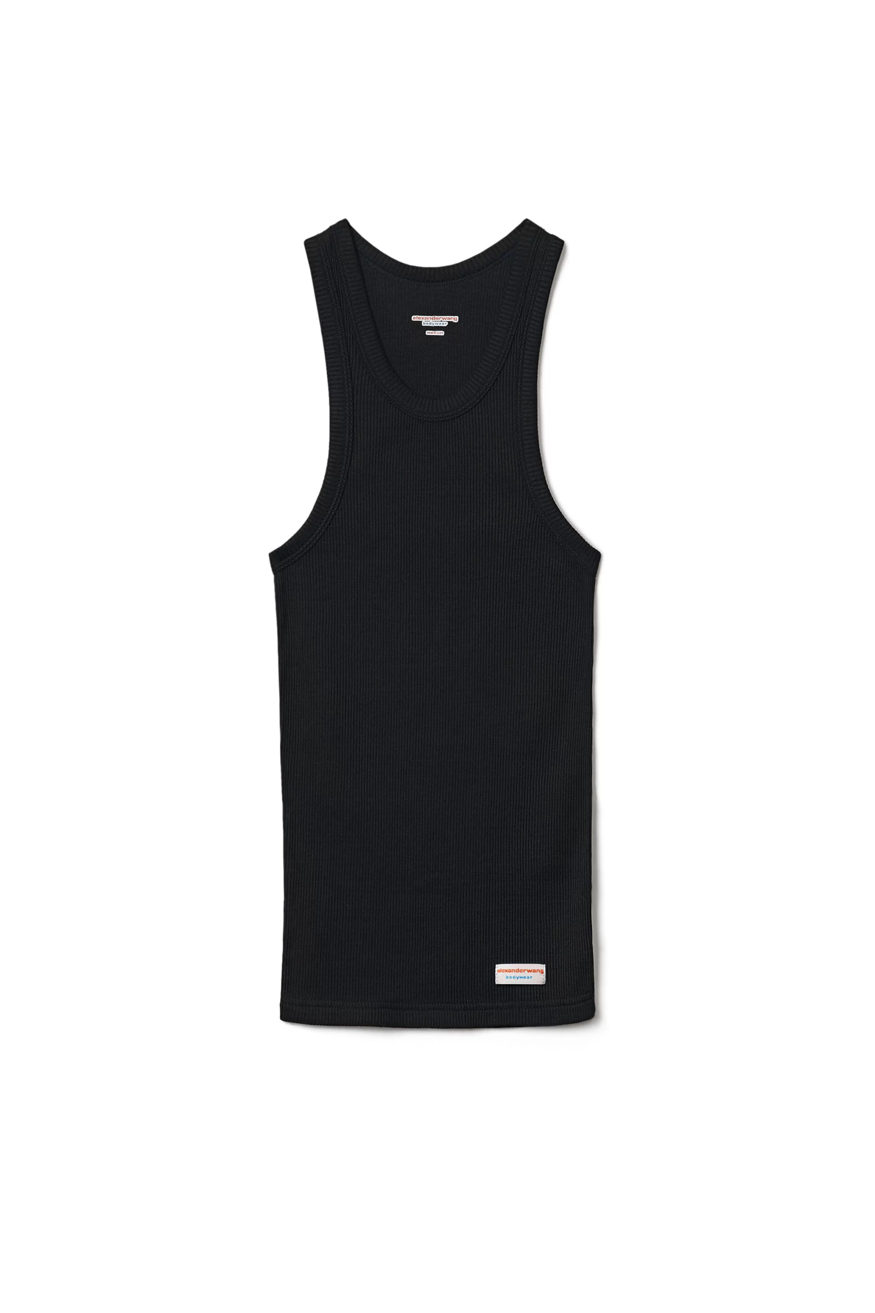 Alexander Wang Alexanderwang Tank In Ribbed Cotton Jersey