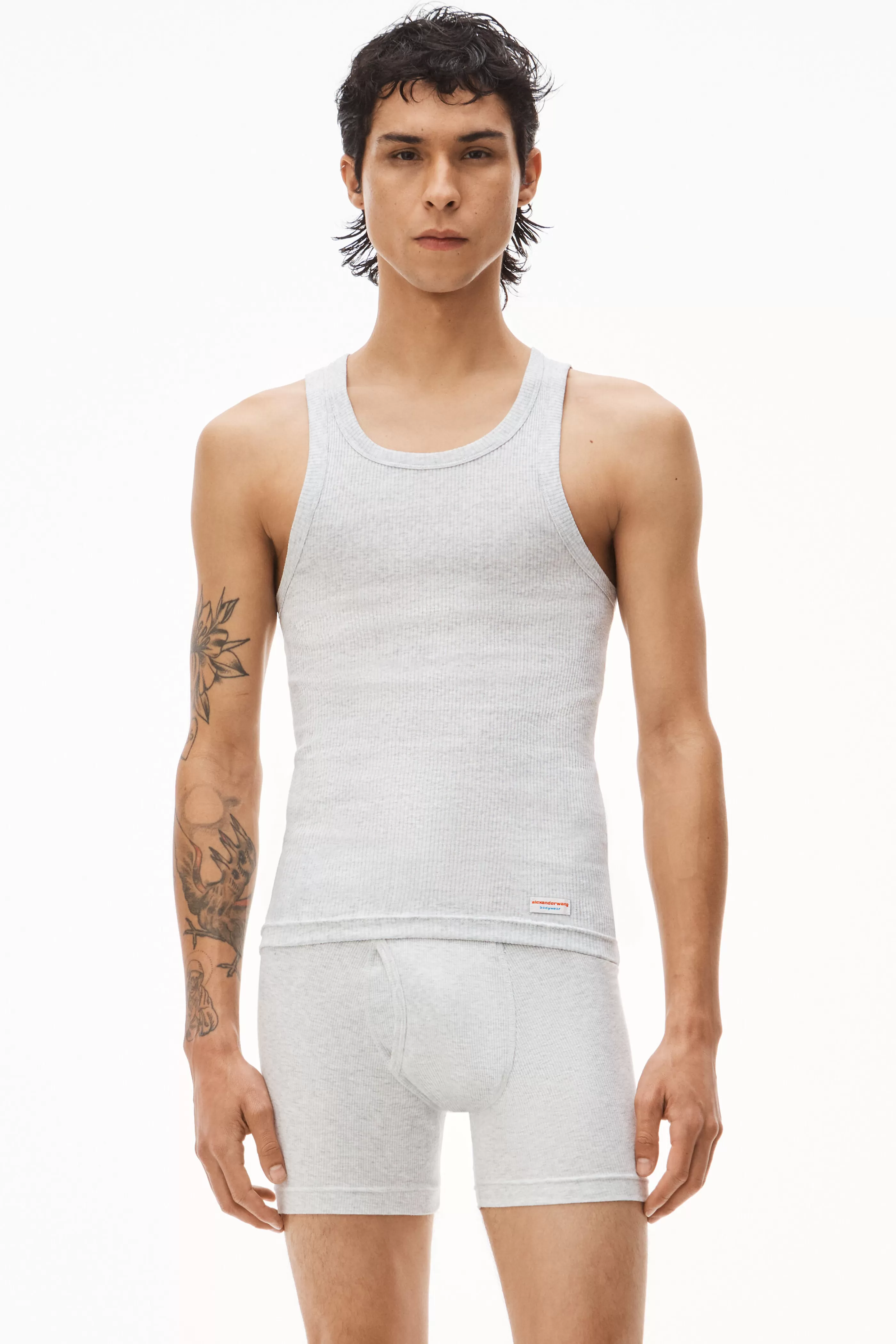 Alexander Wang Alexanderwang Tank In Ribbed Cotton Jersey