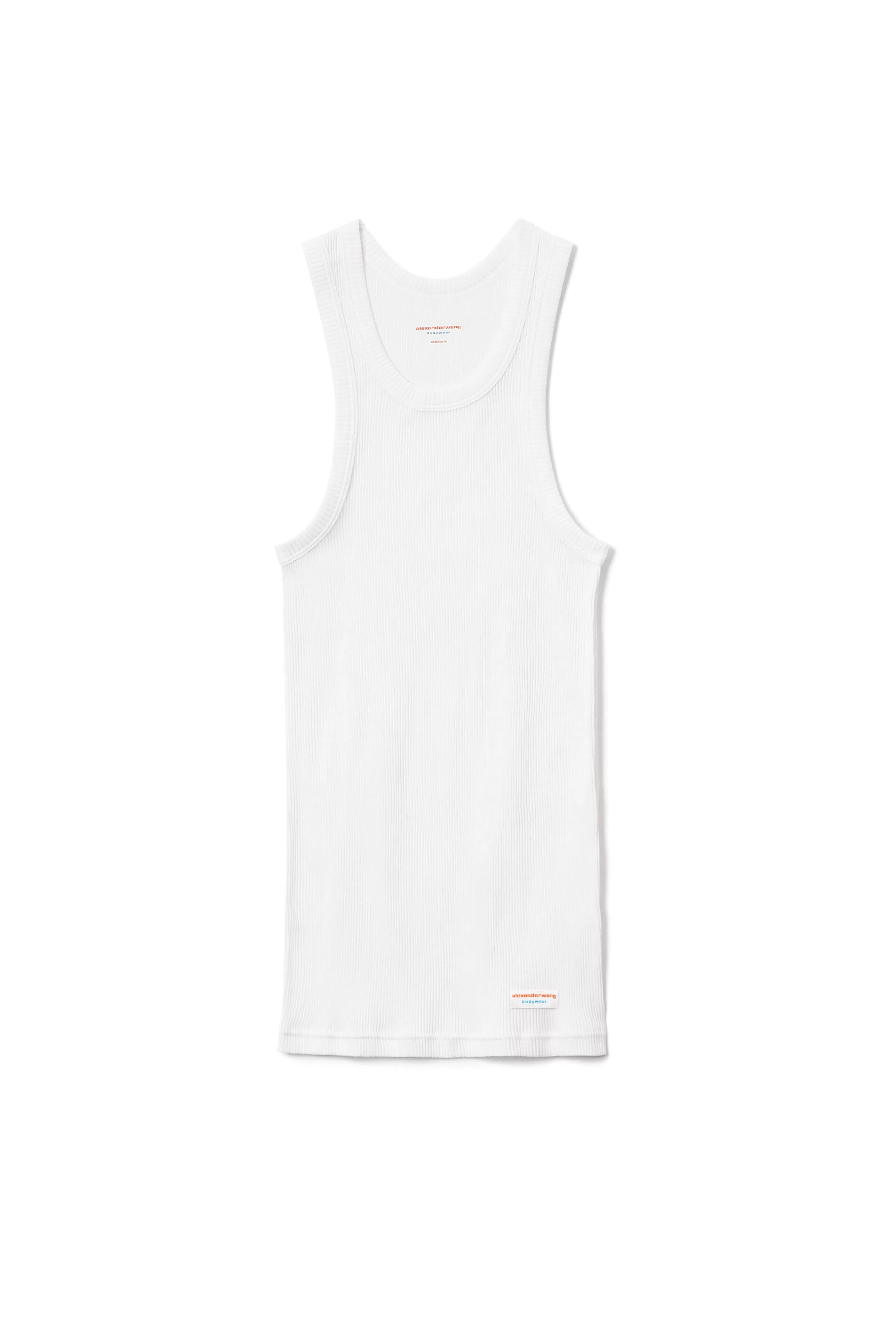 Alexander Wang Alexanderwang Tank In Ribbed Cotton Jersey