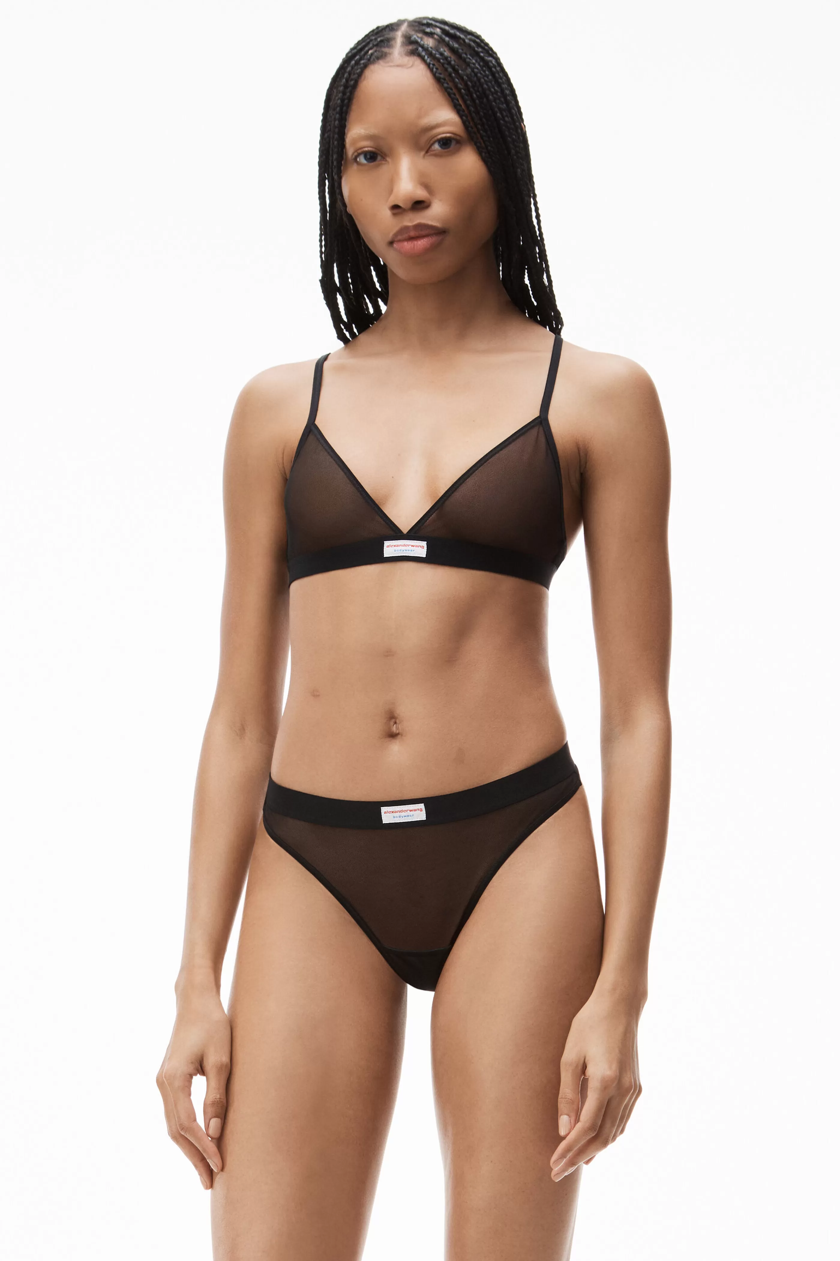 Alexander Wang Alexanderwang TRIANGLE BRA IN FINE MESH