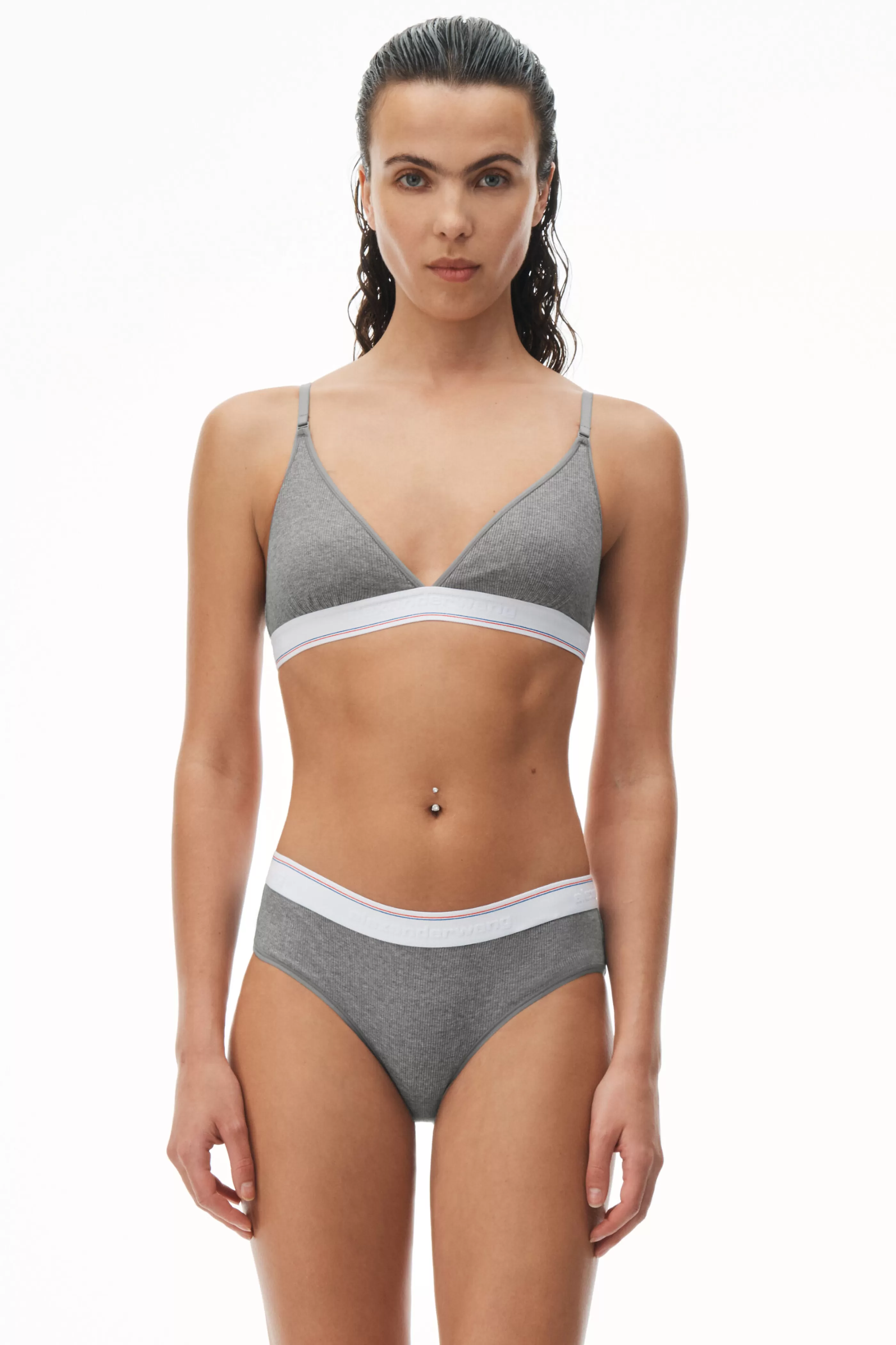 Alexander Wang Alexanderwang TRIANGLE BRA In RIBBED JERSEY