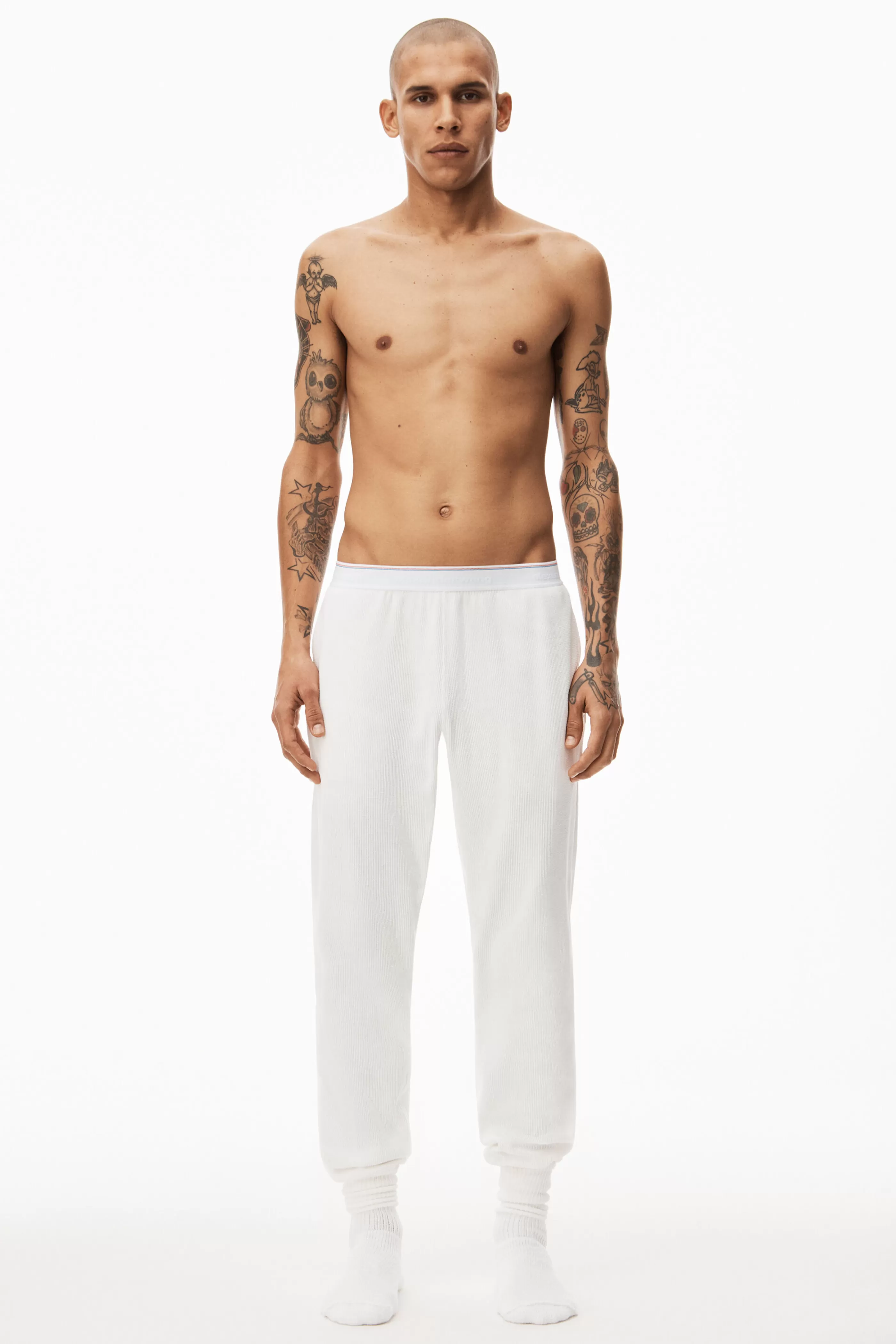 Alexander Wang Alexanderwang UNISEX JOGGER IN COTTON WAFFLE THERMAL 